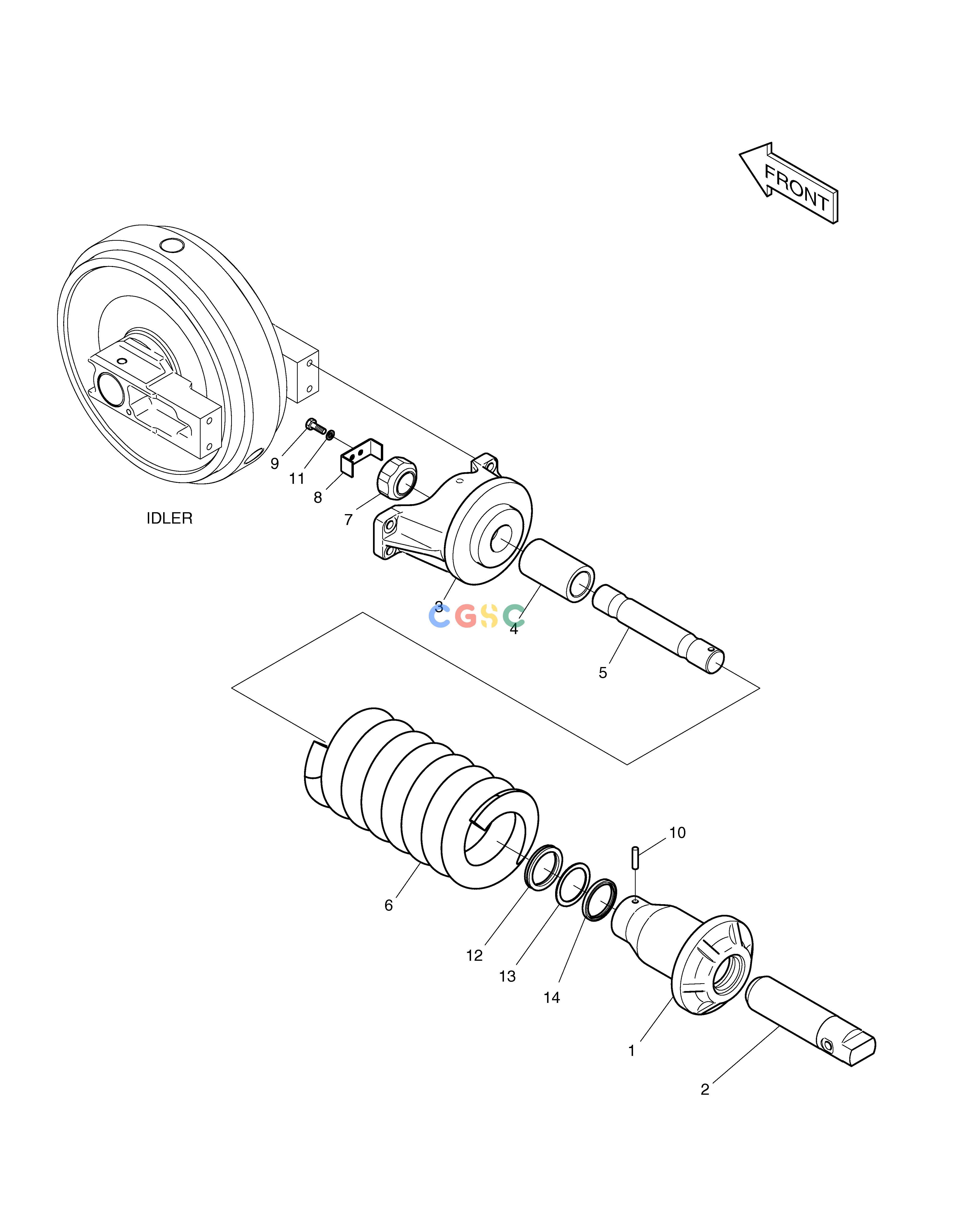 斗山零件查询TRACK SPRING TXC225LC-2 Doosan parts catalog online