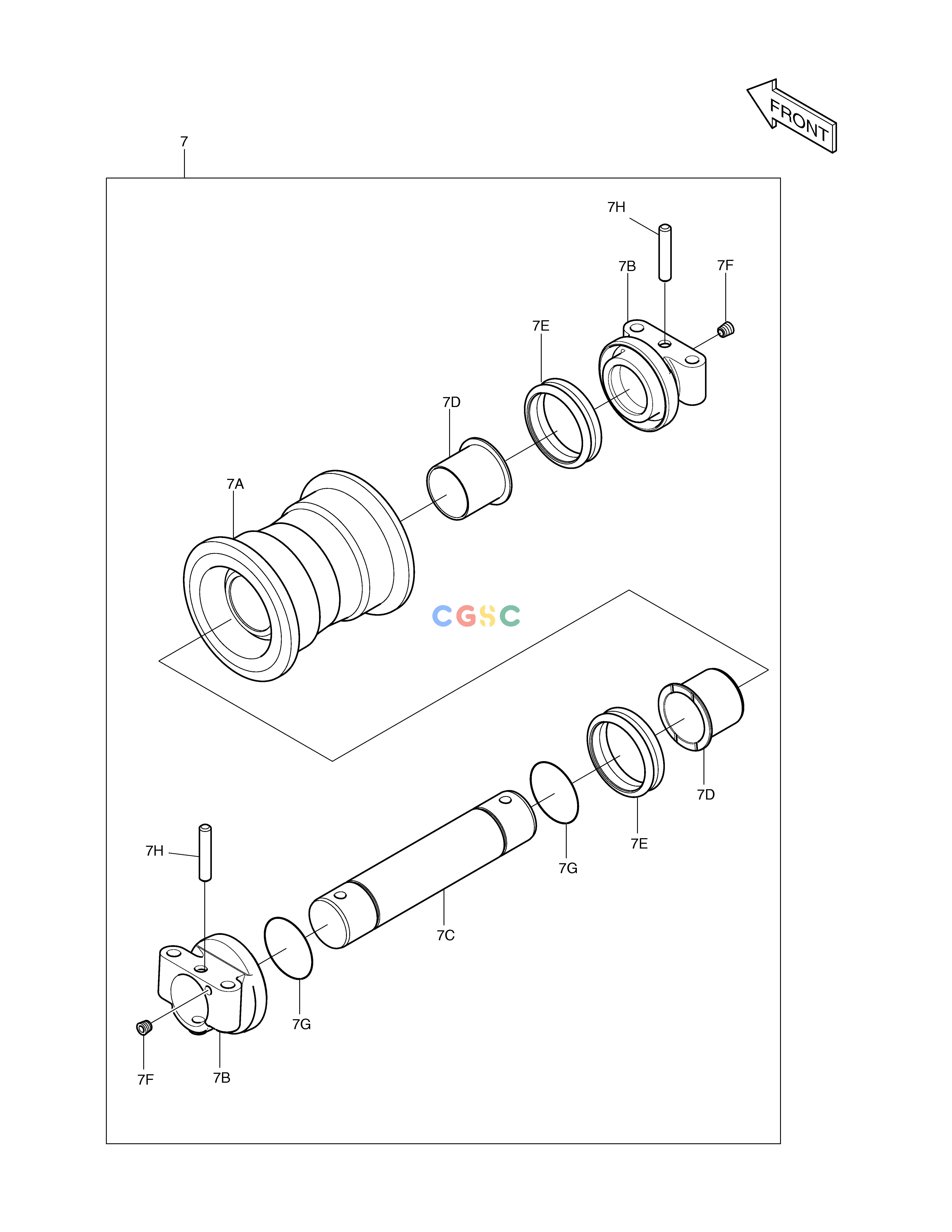 斗山零件查询LOWER ROLLER TXC225LC-2 Doosan parts catalog online