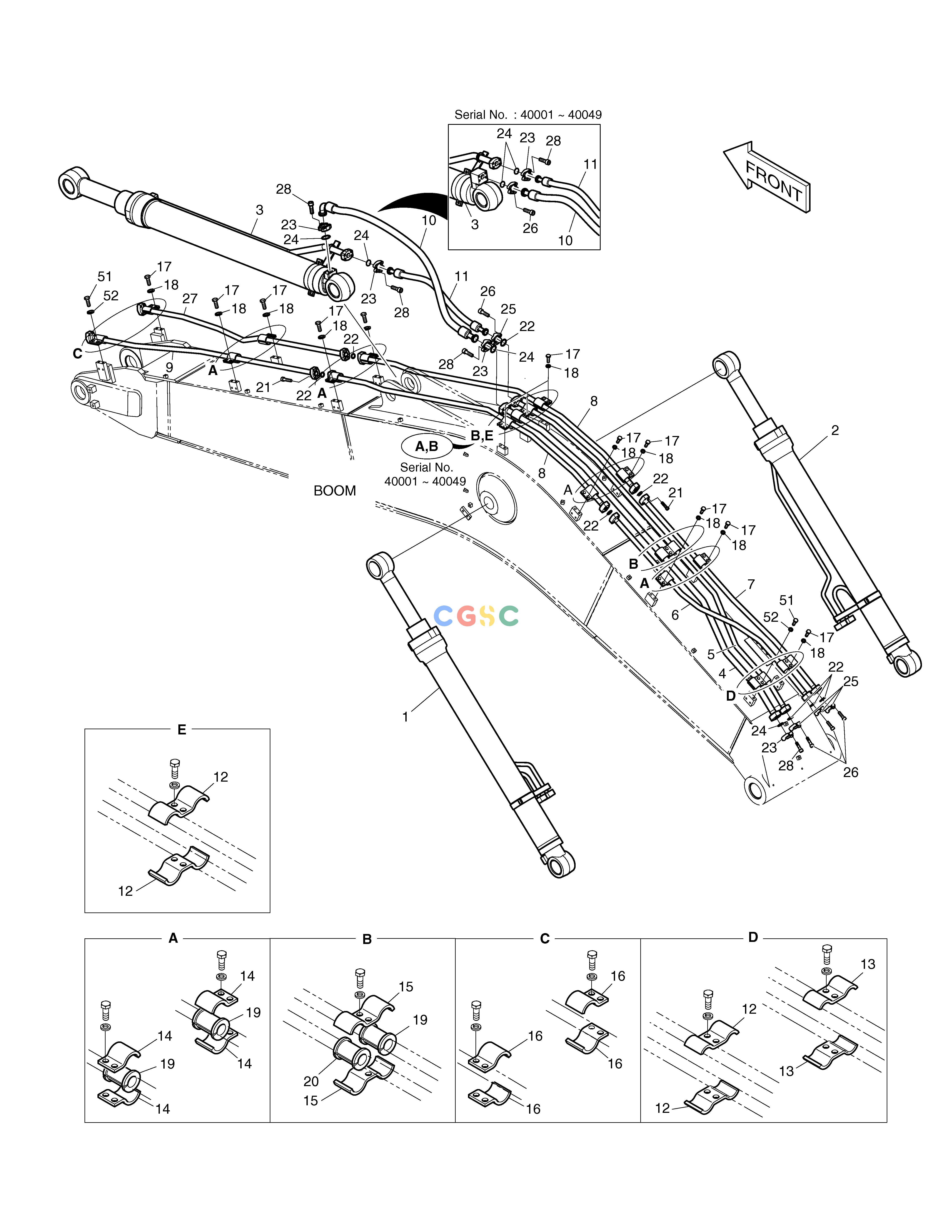 斗山零件查询BOOM PIPING TXC225LC-2 Doosan parts catalog online