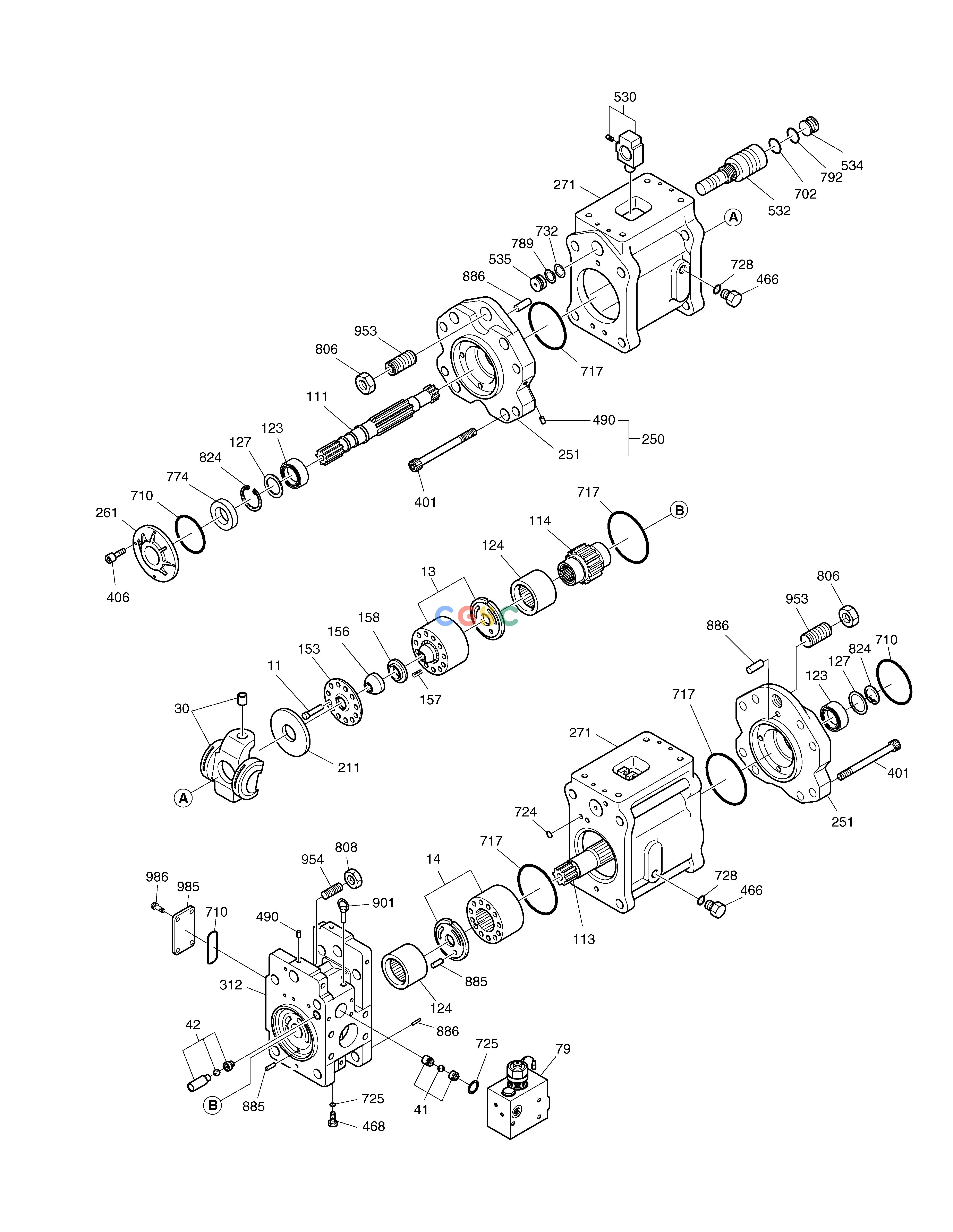 斗山零件查询MAIN PUMP TXC225LC-2 Doosan parts catalog online