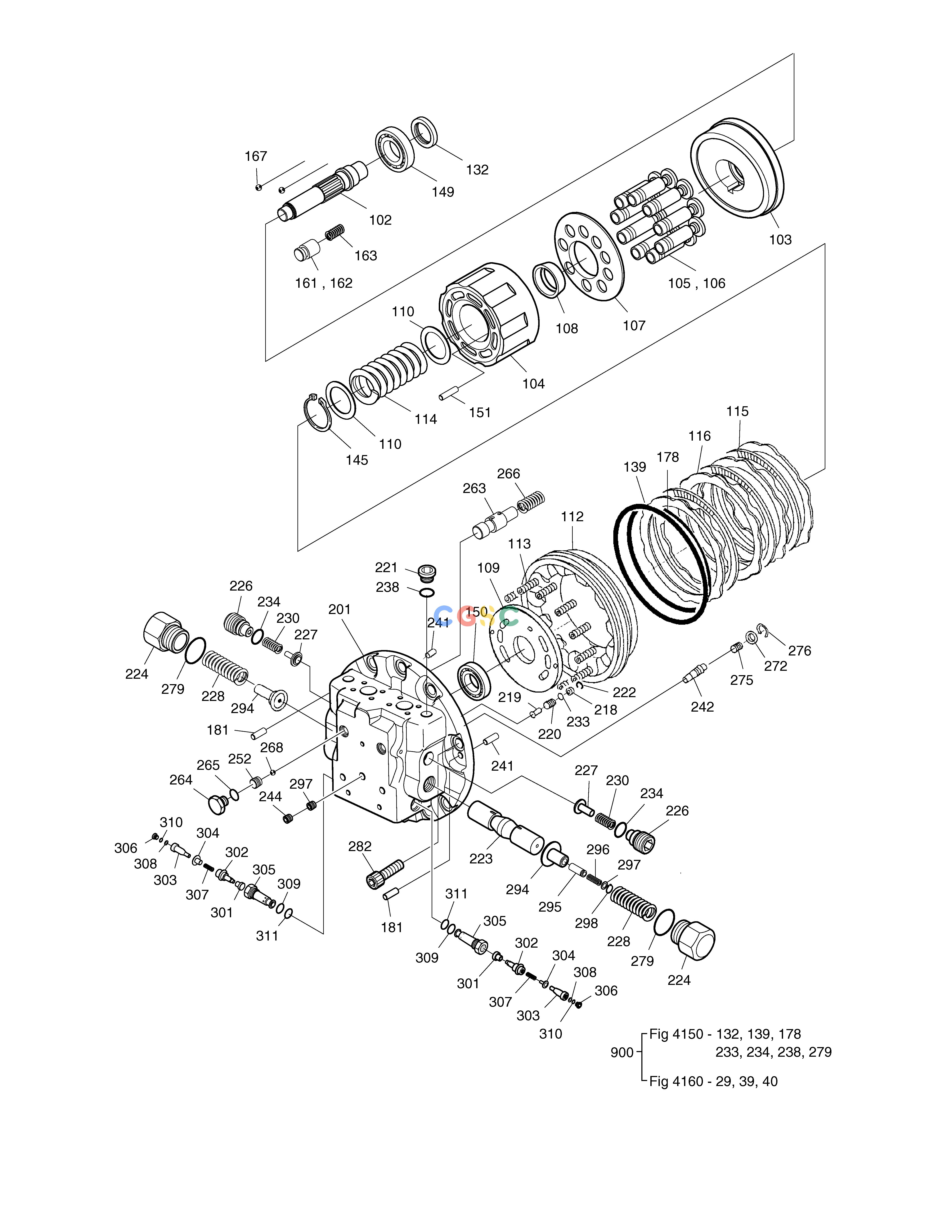 斗山零件查询TRAVEL MOTOR TXC225LC-2 Doosan parts catalog online