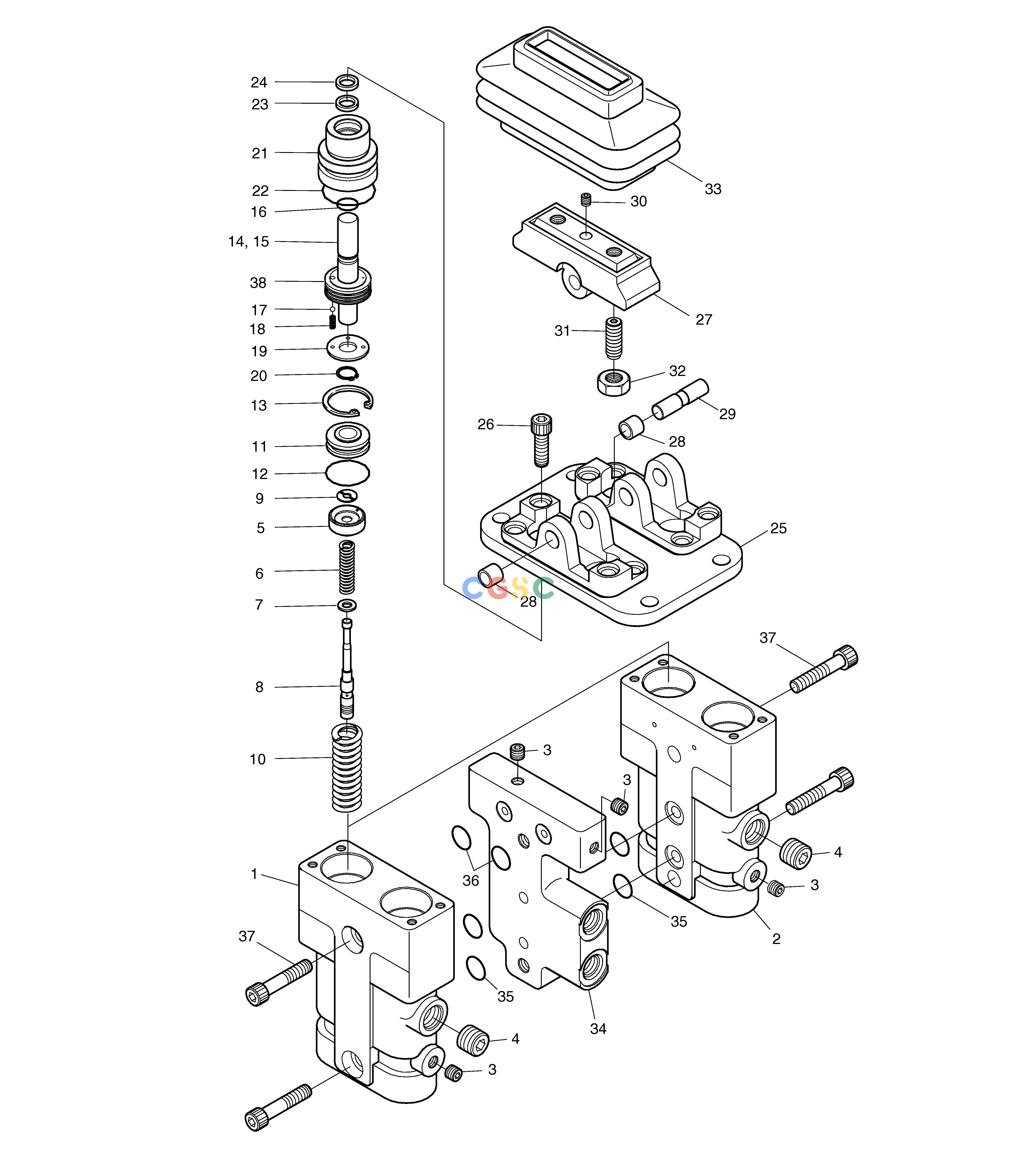 斗山零件查询PEDAL VALVE TXC225LC-2 Doosan parts catalog online