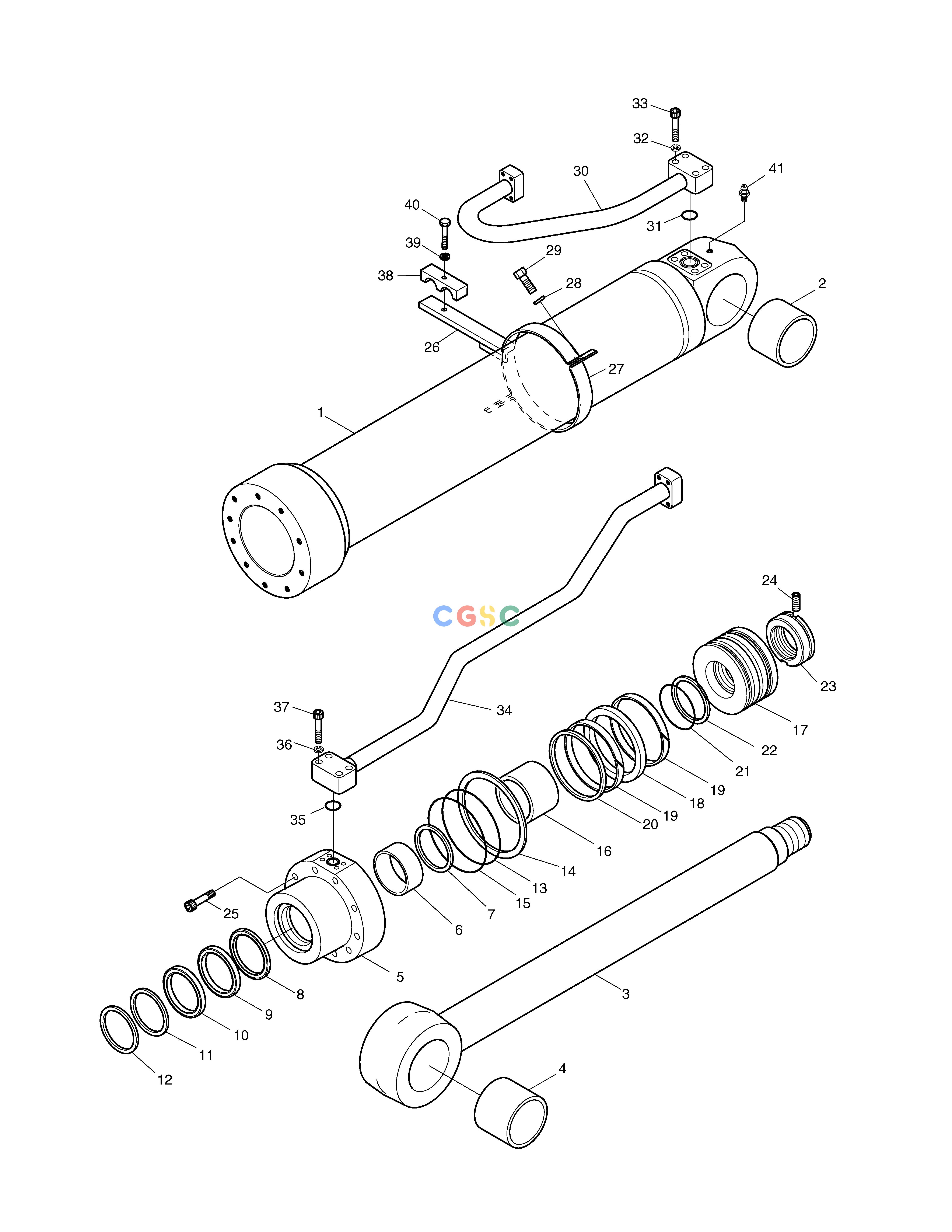 斗山零件查询BOOM CYLINDER - R.H. TXC225LC-2 Doosan parts catalog online