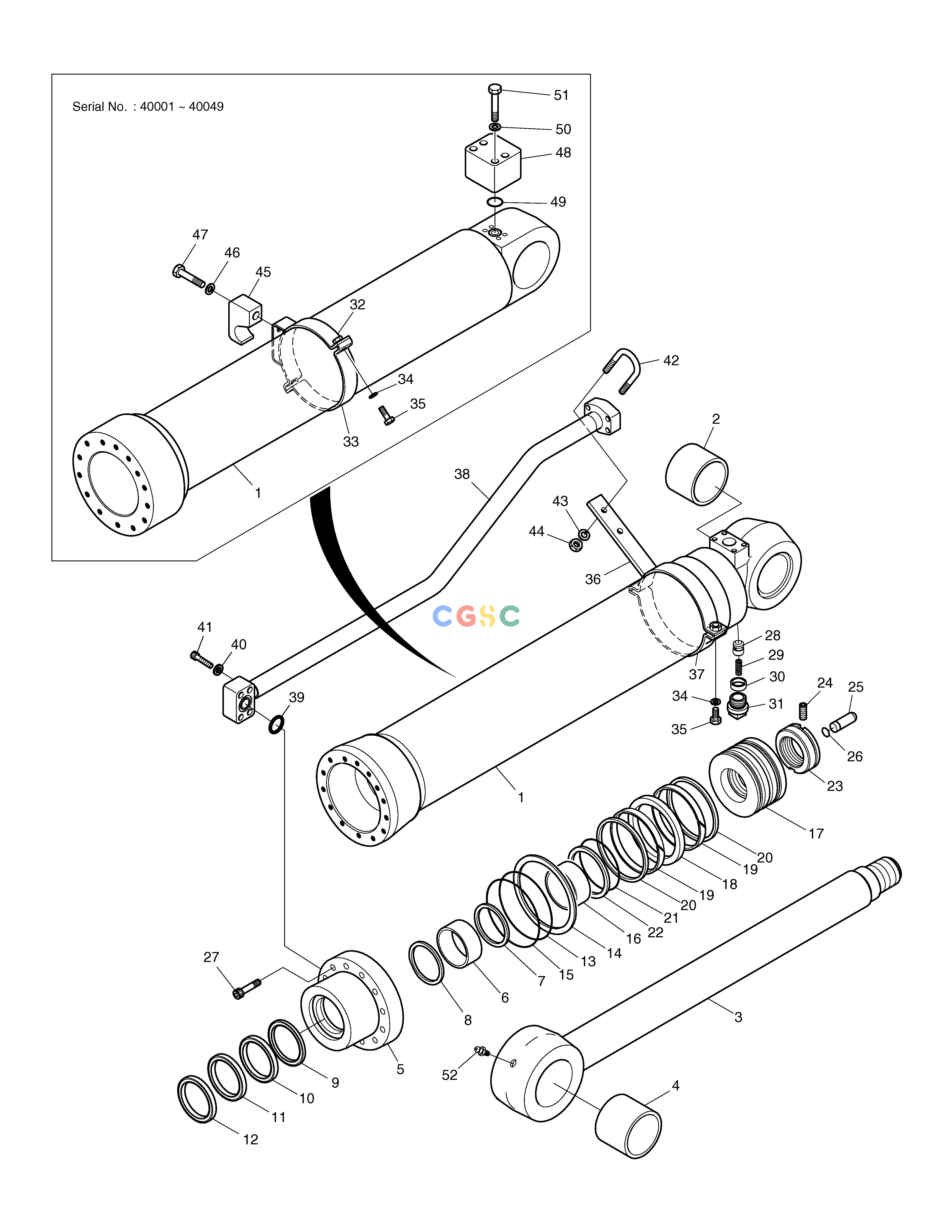 斗山零件查询ARM CYLINDER TXC225LC-2 Doosan parts catalog online