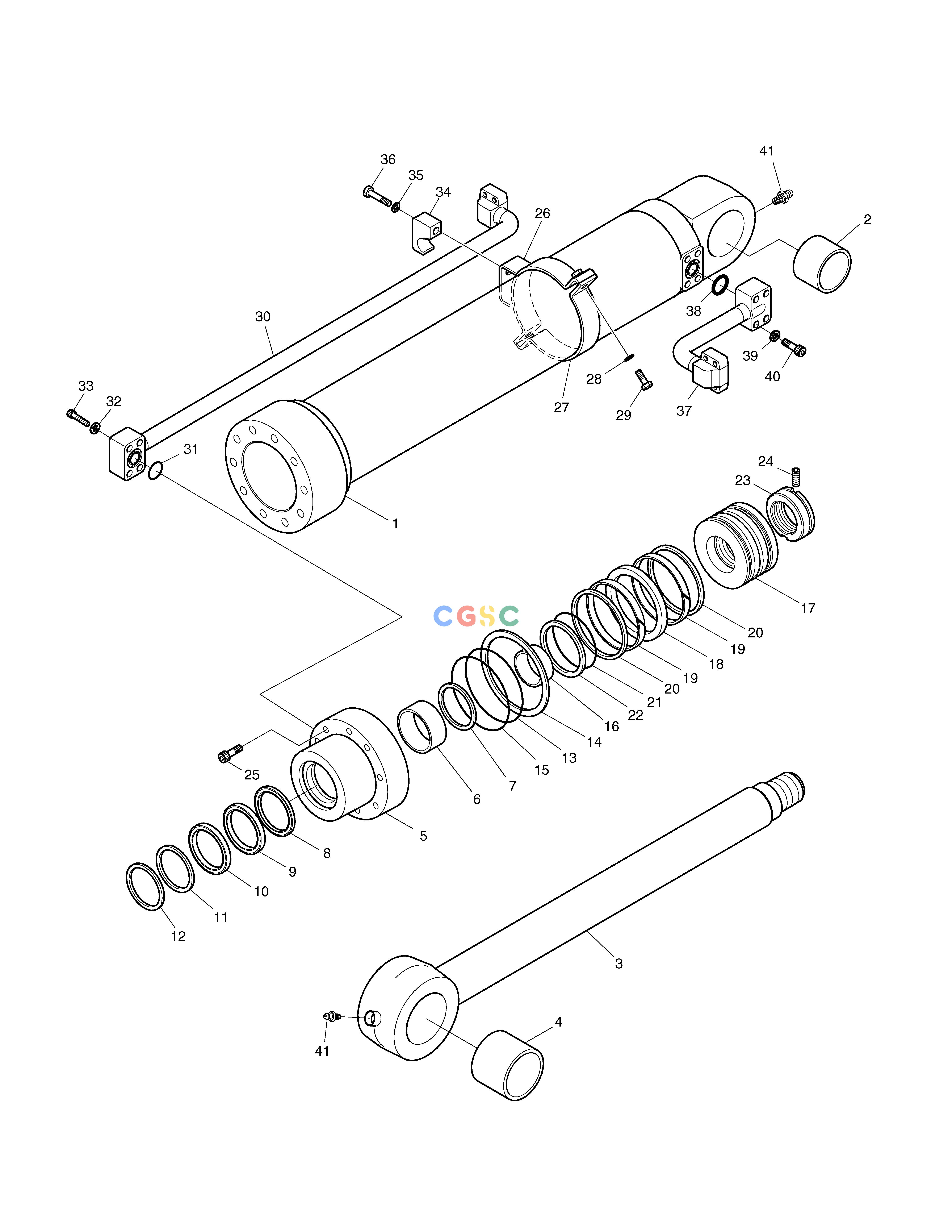 斗山零件查询BUCKET CYLINDER TXC225LC-2 Doosan parts catalog online