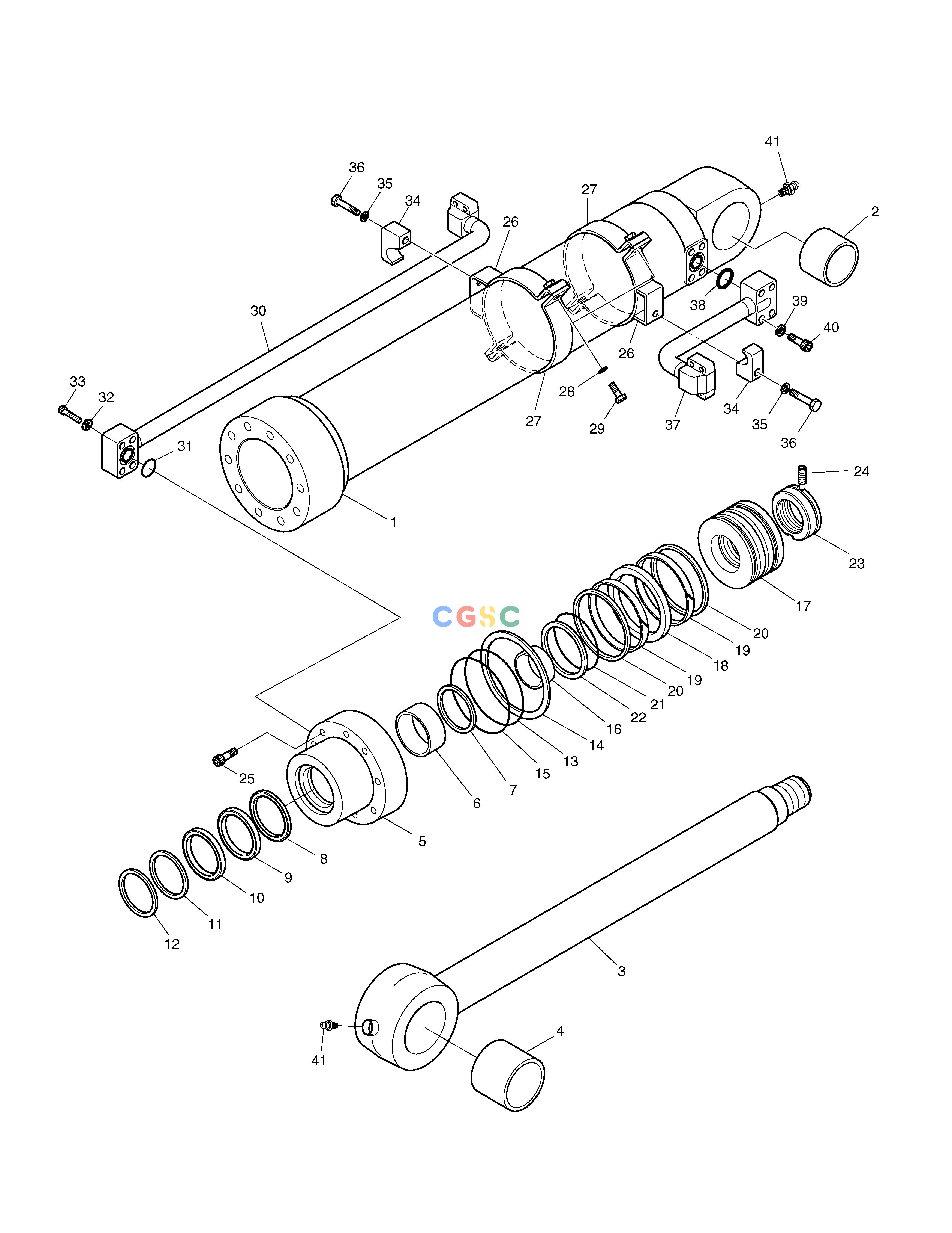 斗山零件查询BUCKET CYLINDER - ARM 3.5m TXC225LC-2 Doosan parts catalog online