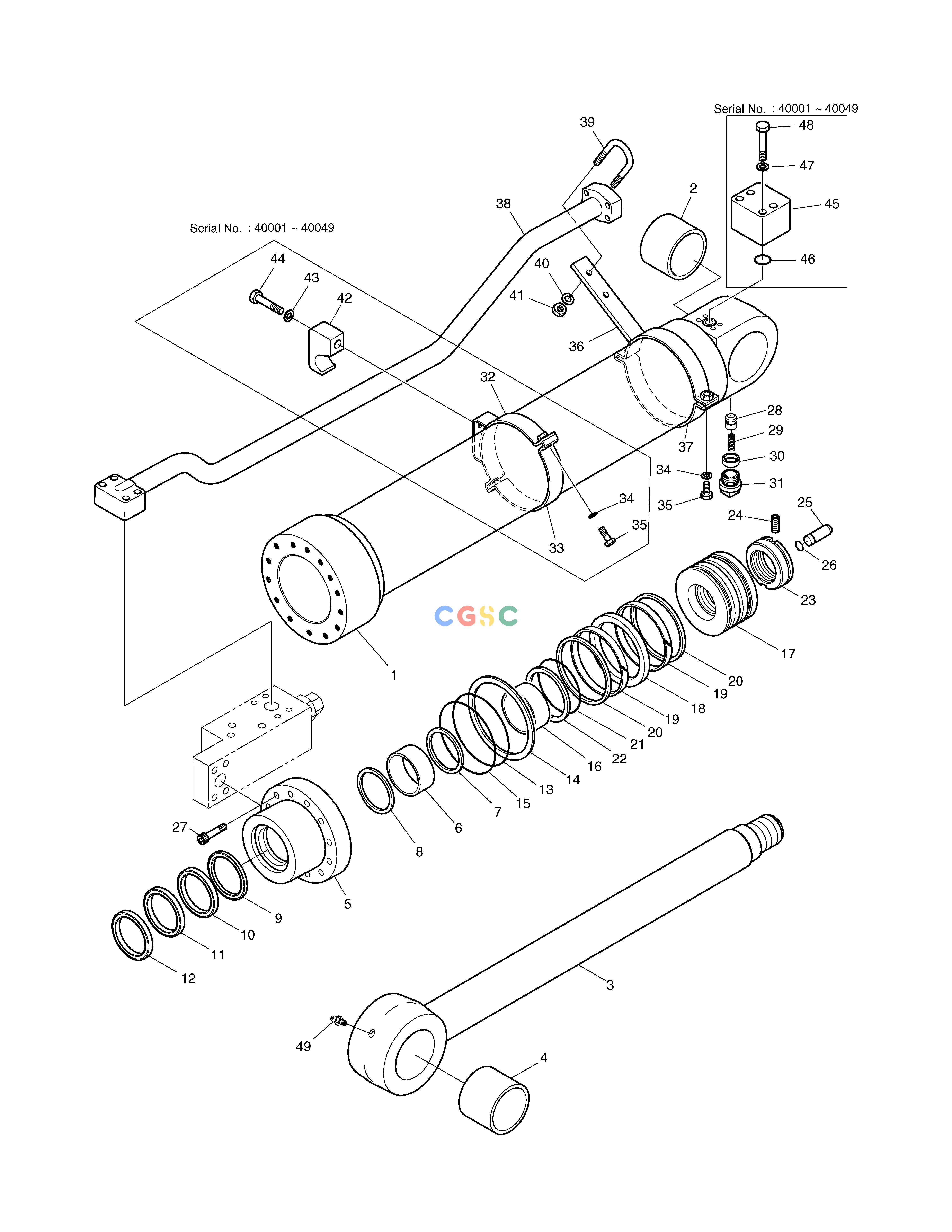 斗山零件查询ARM CYLINDER - LOCK VALVE TXC225LC-2 Doosan parts catalog online
