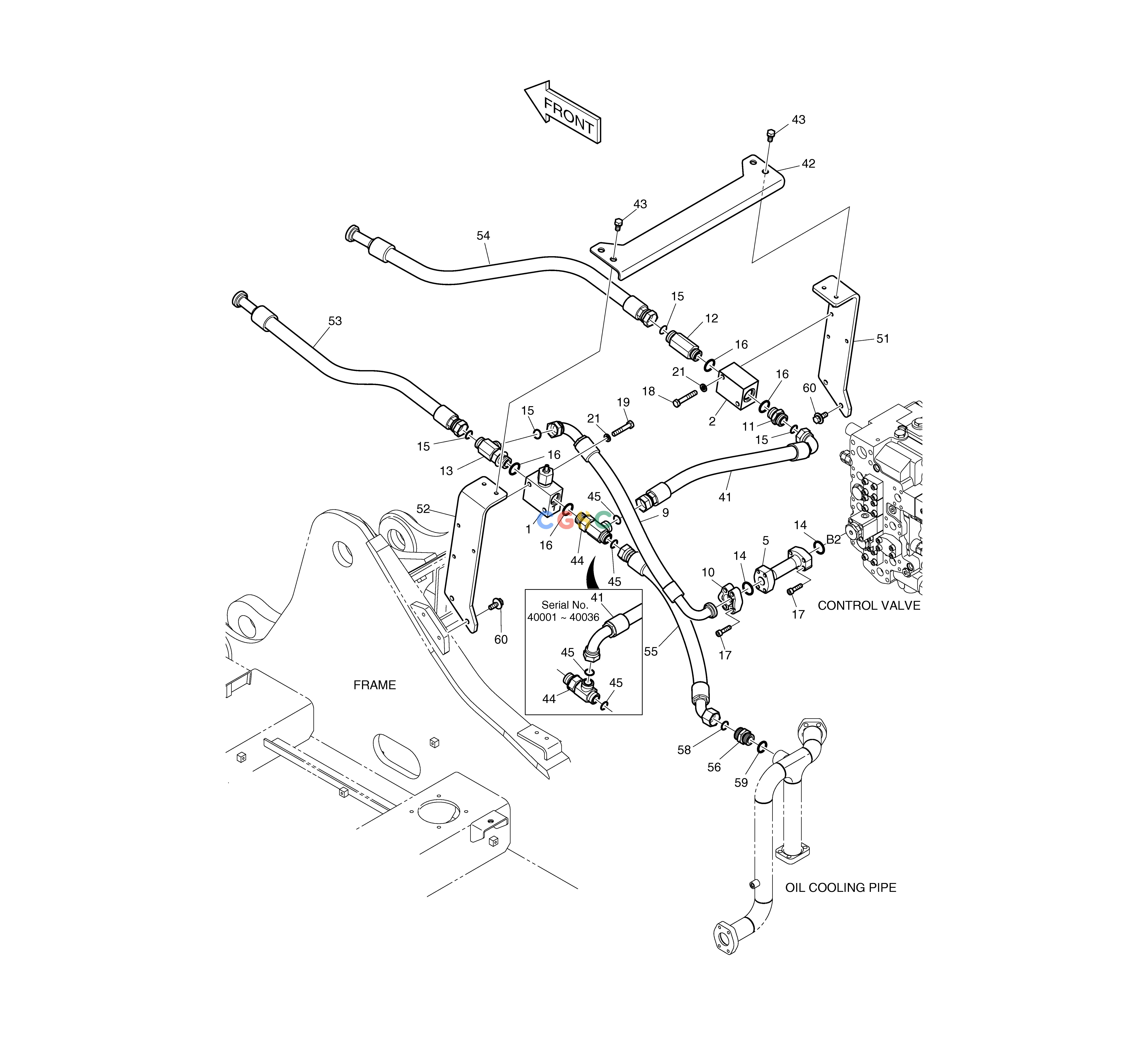 斗山零件查询MAIN PIPING - ONE WAY TXC225LC-2 Doosan parts catalog online