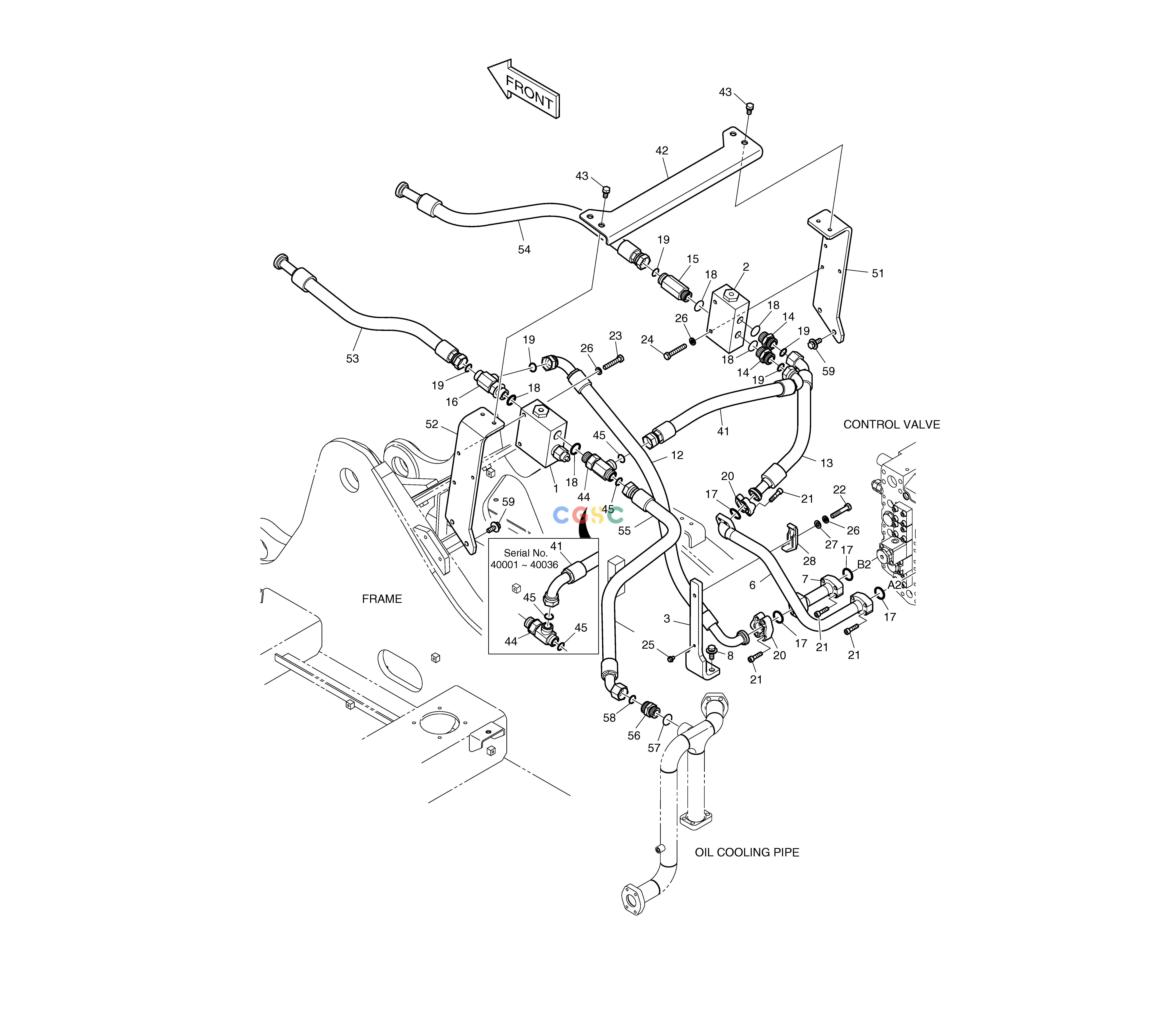 斗山零件查询MAIN PIPING - TWO WAY TXC225LC-2 Doosan parts catalog online