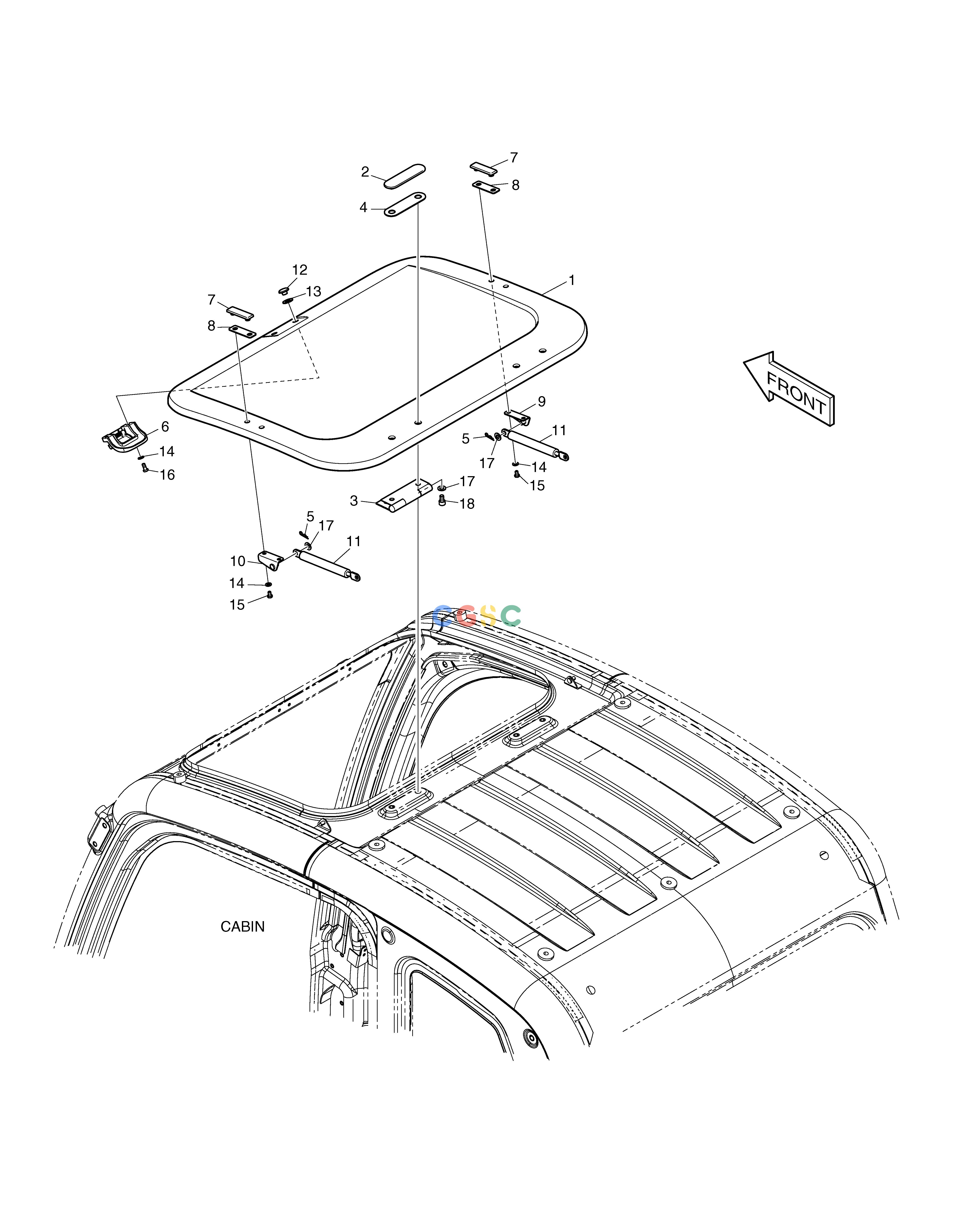 斗山零件查询SUN ROOF COVER TXC225LC-2 Doosan parts catalog online