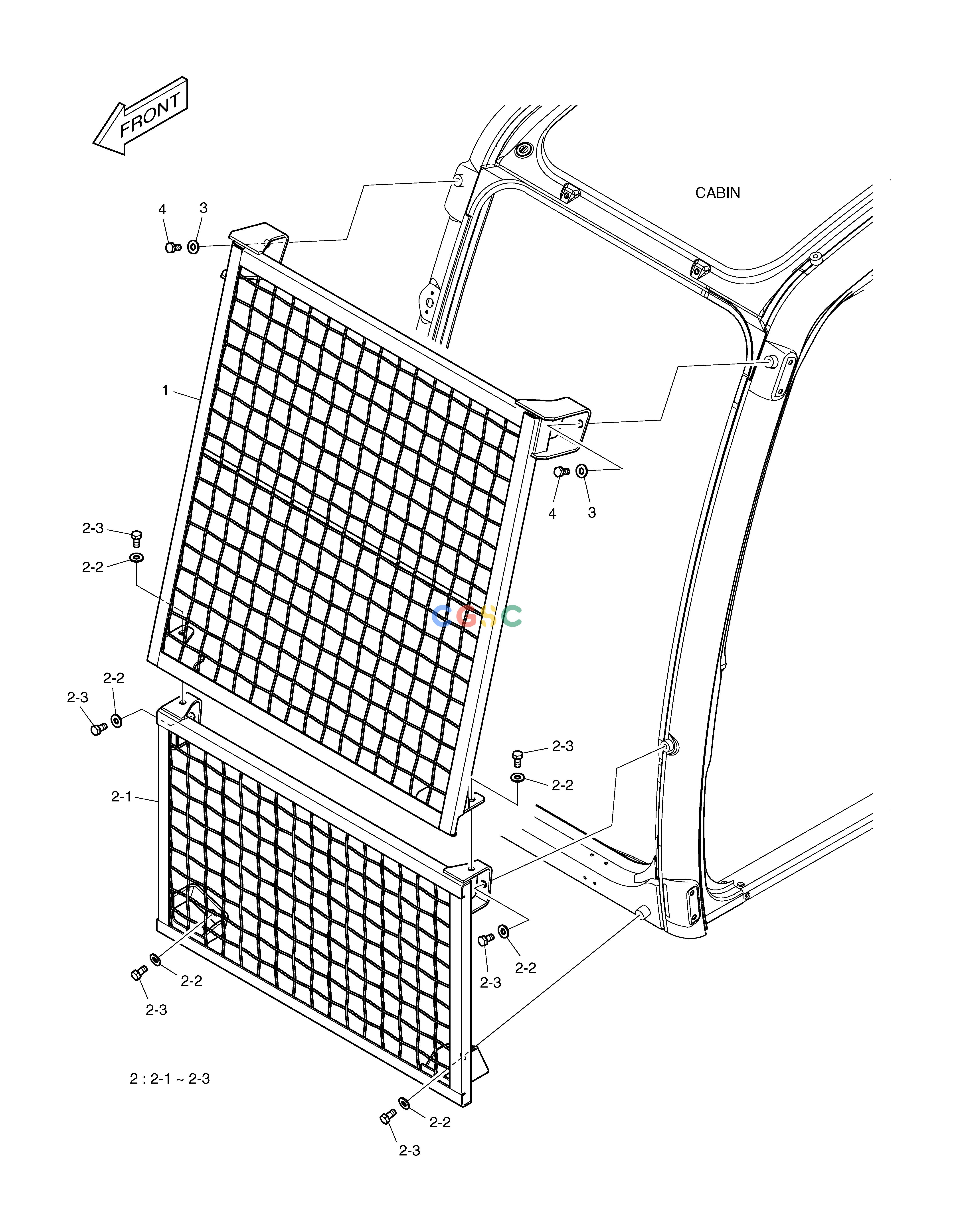 斗山零件查询WINDOW GUARD TXC225LC-2 Doosan parts catalog online