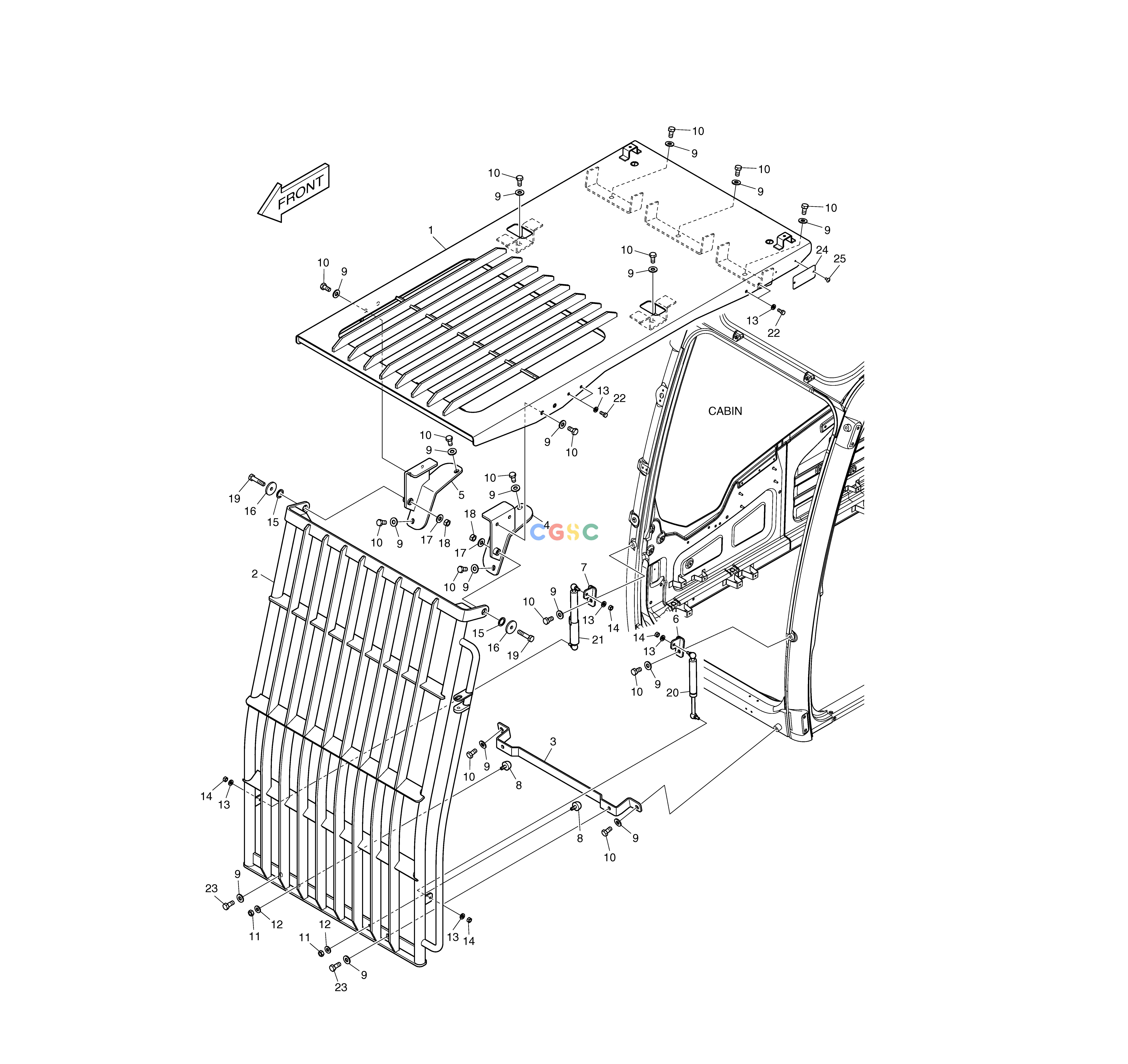 斗山零件查询FOGS GUARD ASS'Y TXC225LC-2 Doosan parts catalog online