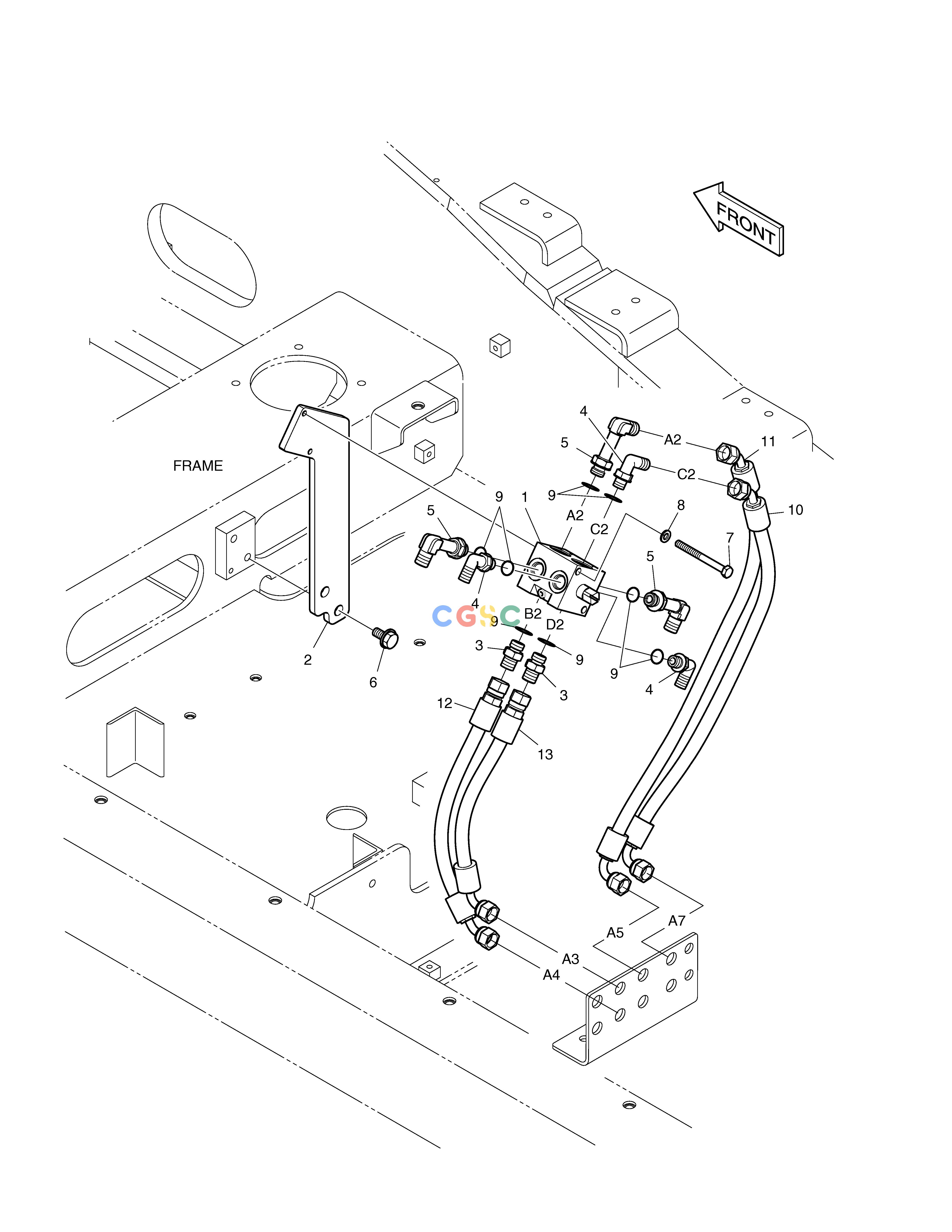 斗山零件查询PATTERN CHANGE PIPING(1) TXC225LC-2 Doosan parts catalog online