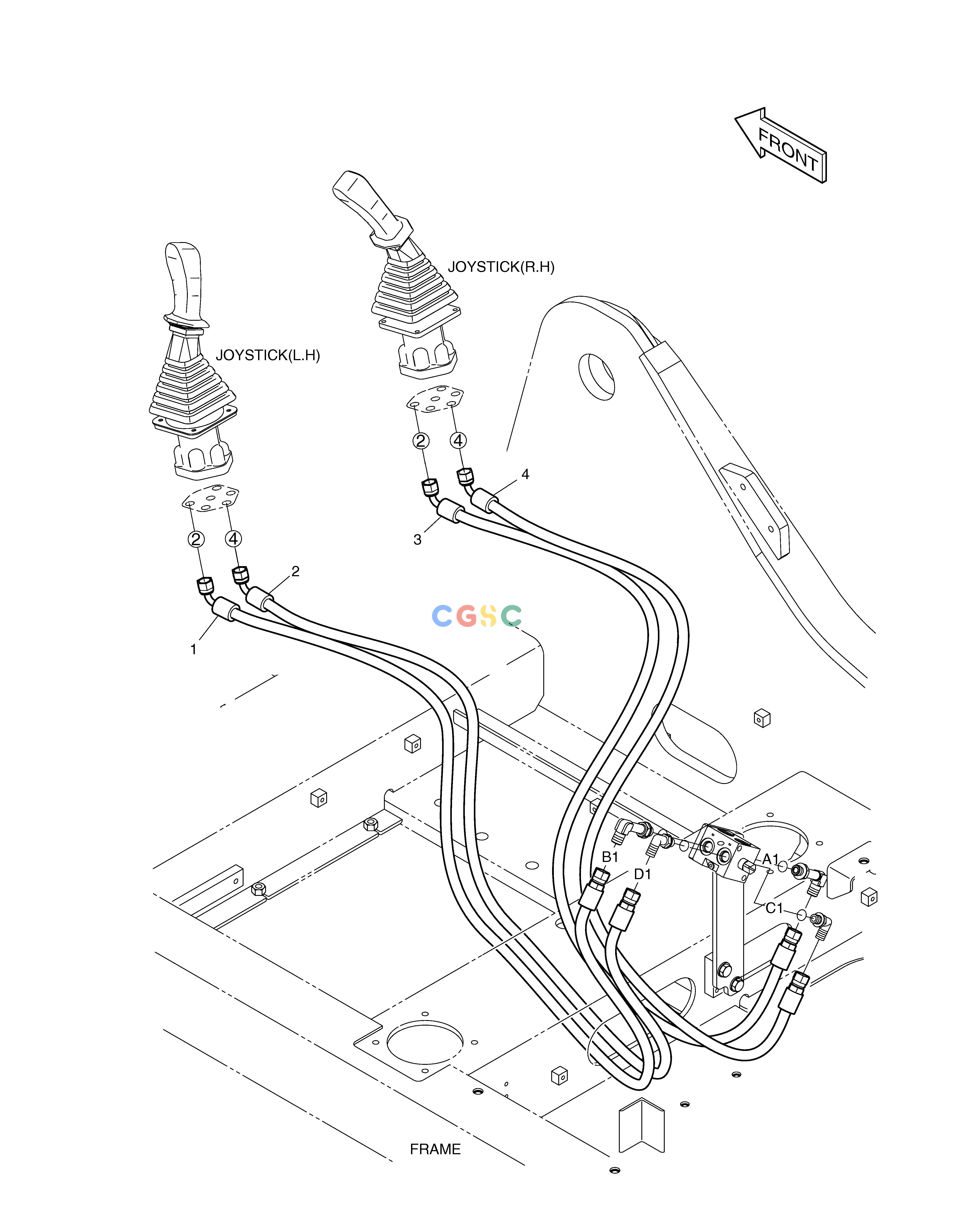 斗山零件查询PATTERN CHANGE PIPING(2) TXC225LC-2 Doosan parts catalog online