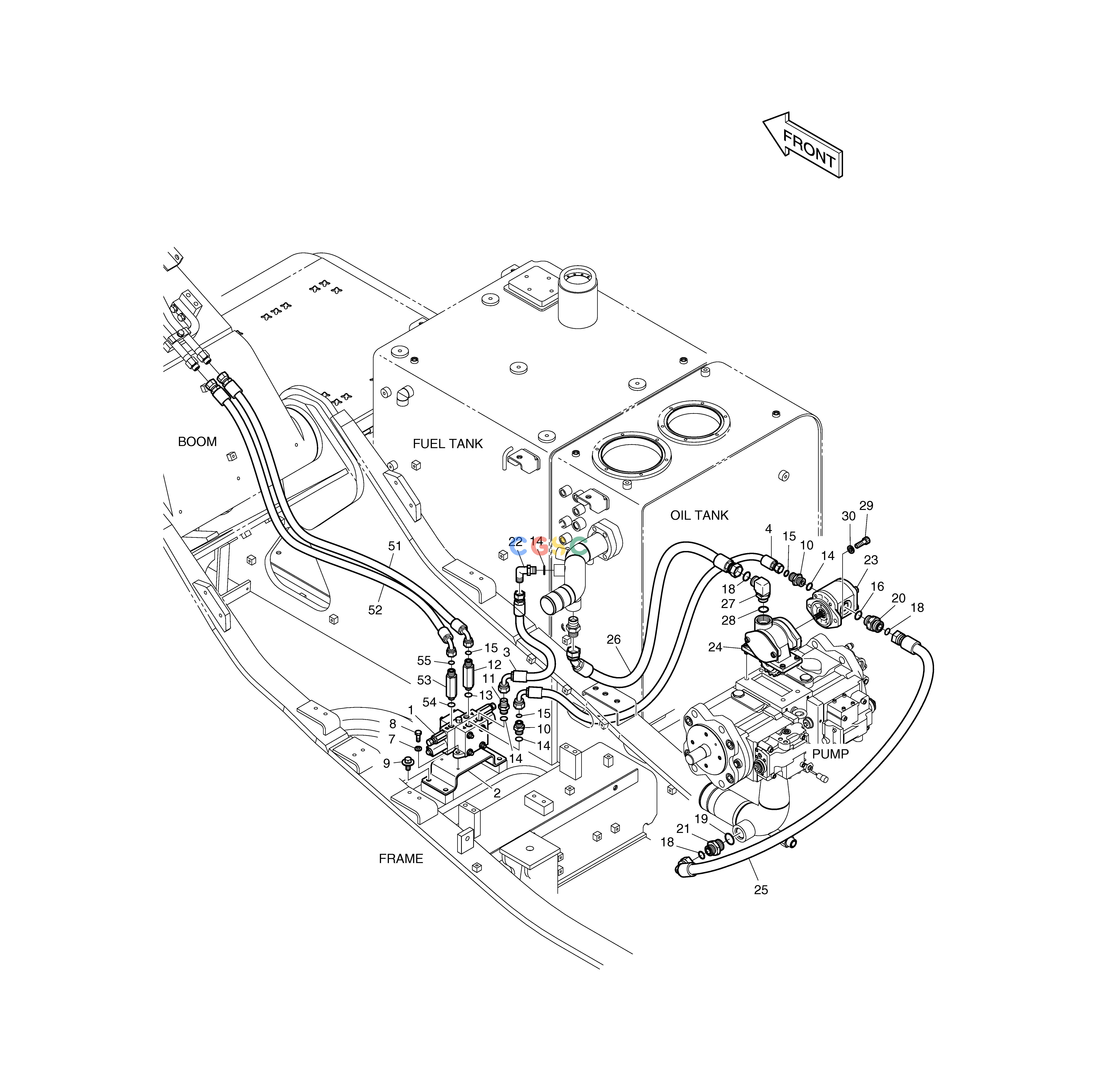 斗山零件查询MAIN PIPING-ROTATION TXC225LC-2 Doosan parts catalog online