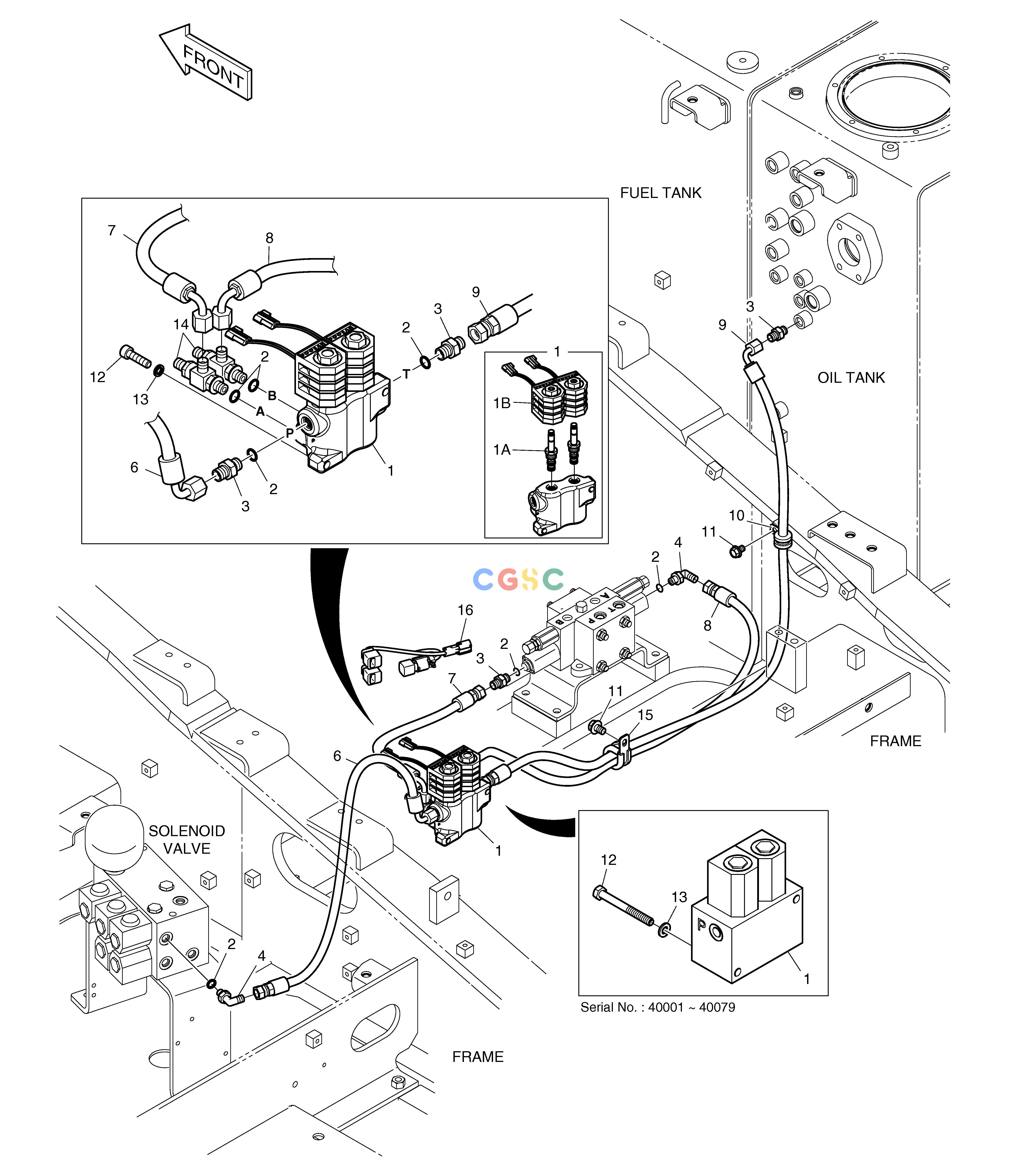 斗山零件查询PILOT PIPING(1) - ROTATING TXC225LC-2 Doosan parts catalog online