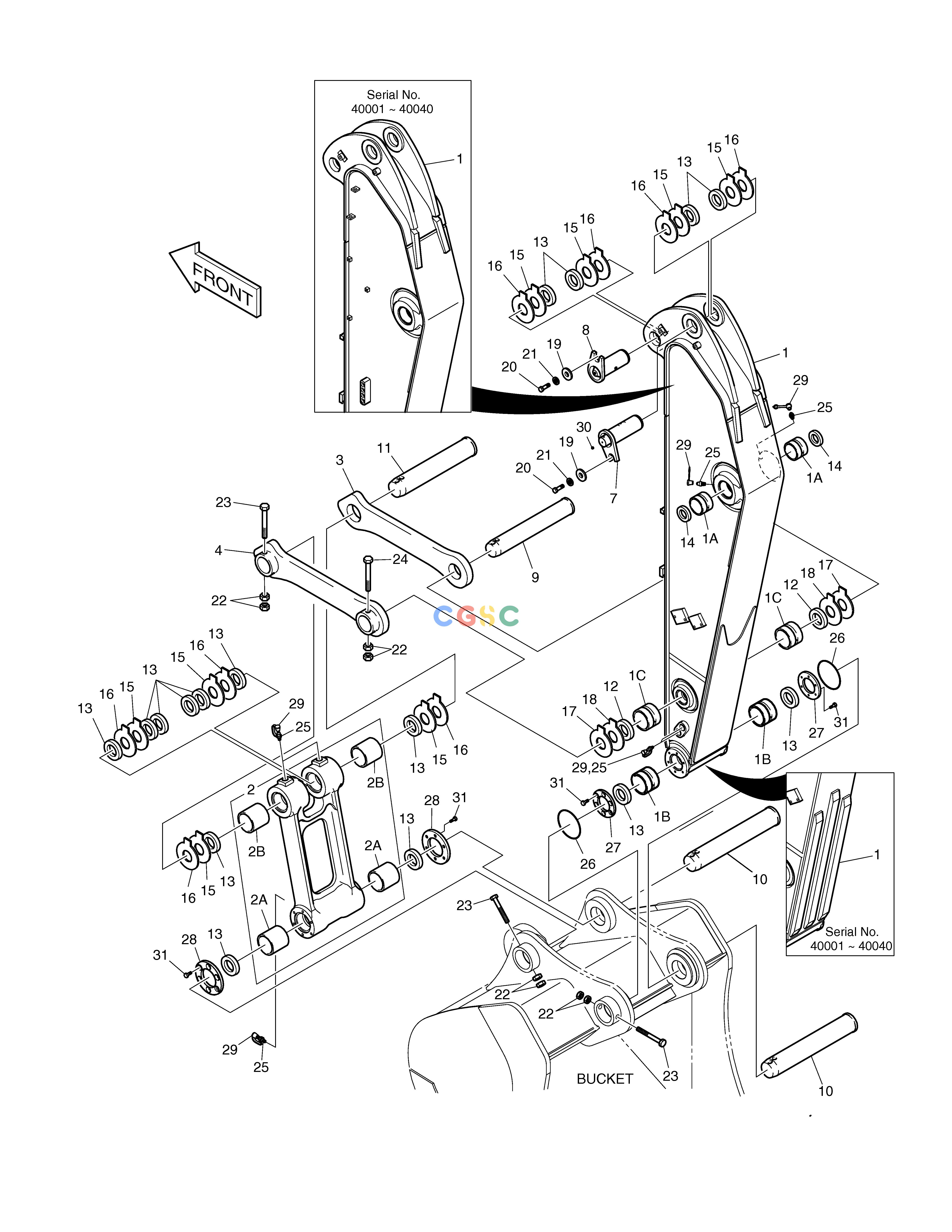 斗山零件查询ARM - 2.0m TXC225LC-2 Doosan parts catalog online