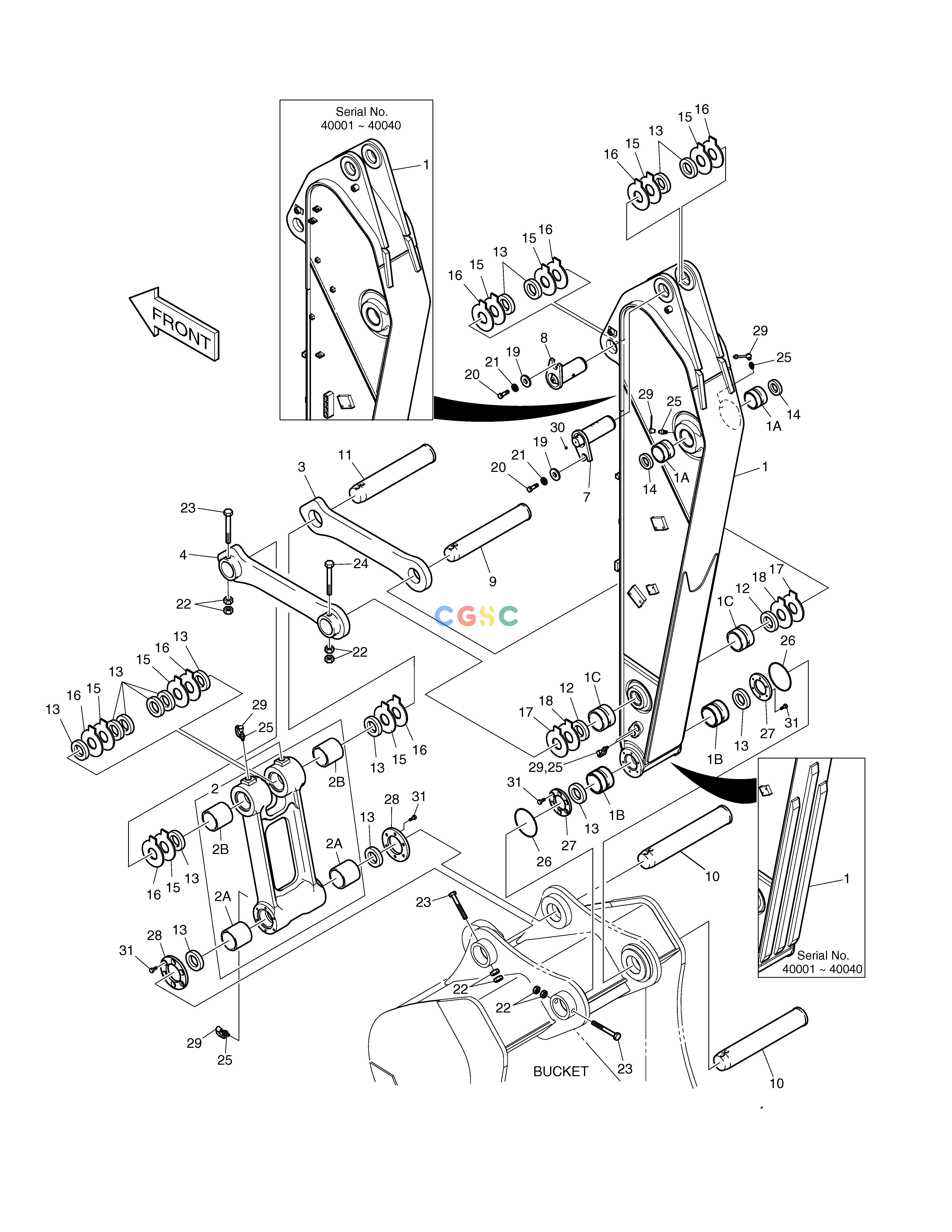 斗山零件查询ARM - 2.4m TXC225LC-2 Doosan parts catalog online