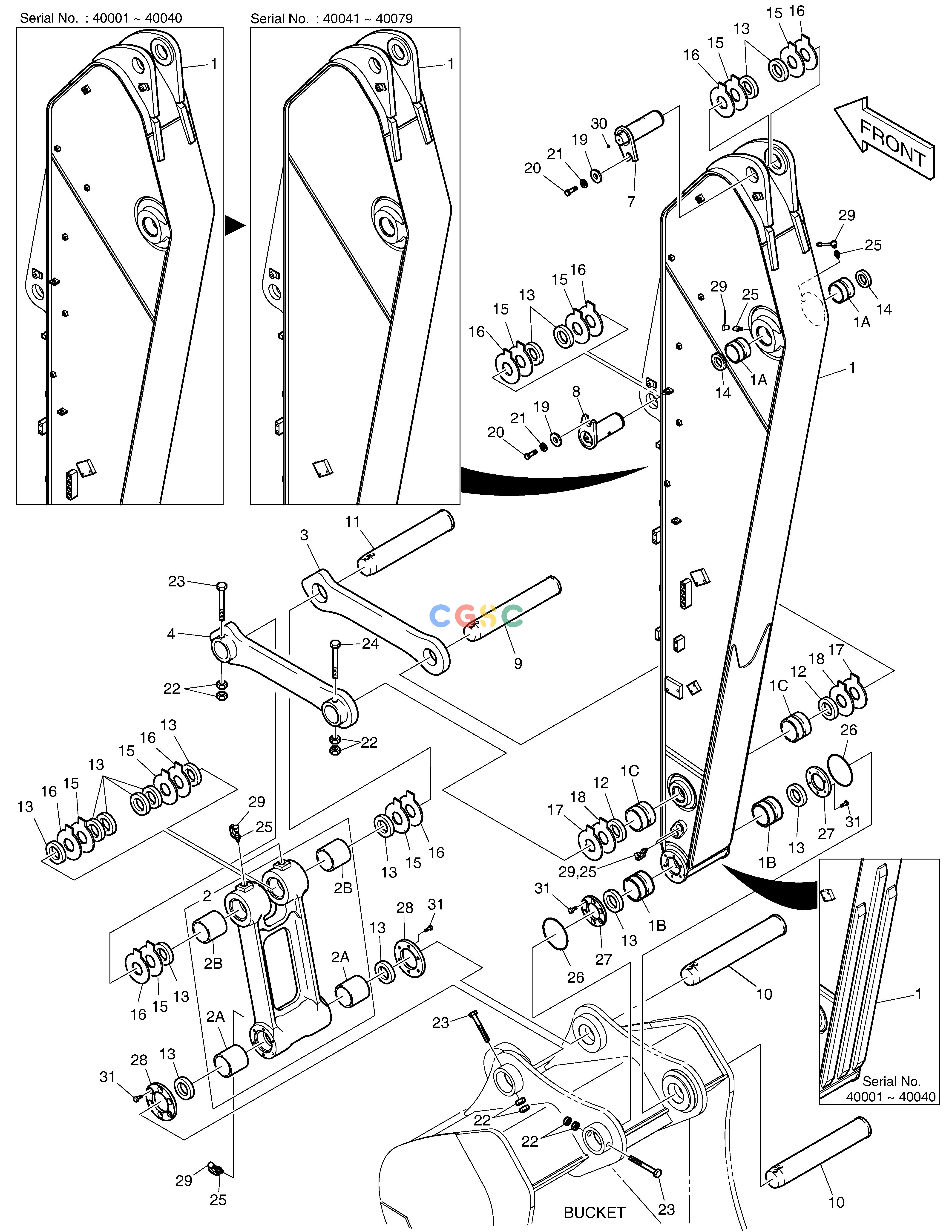斗山零件查询ARM - 3.5m TXC225LC-2 Doosan parts catalog online