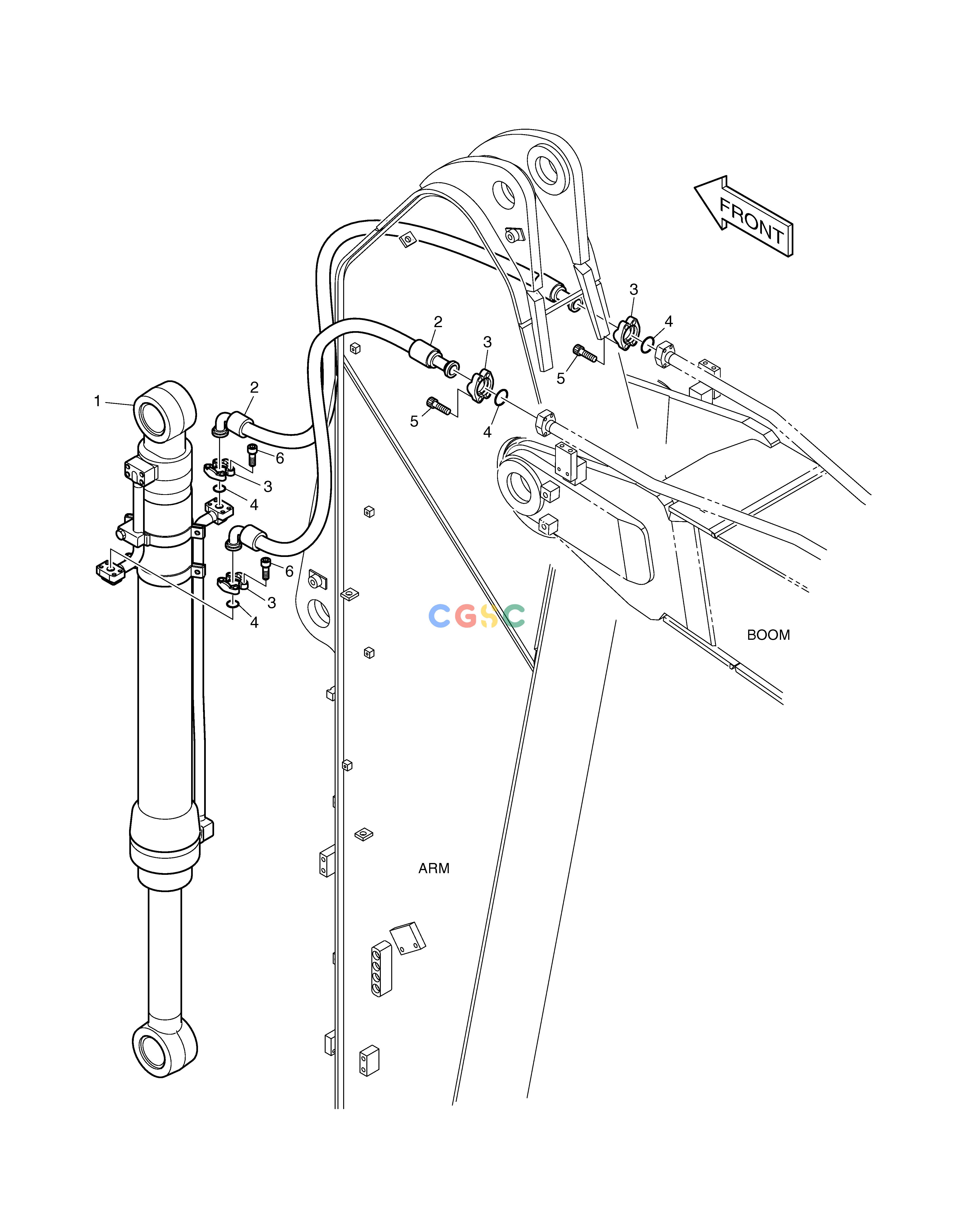斗山零件查询ARM PIPING - ARM 3.5m TXC225LC-2 Doosan parts catalog online