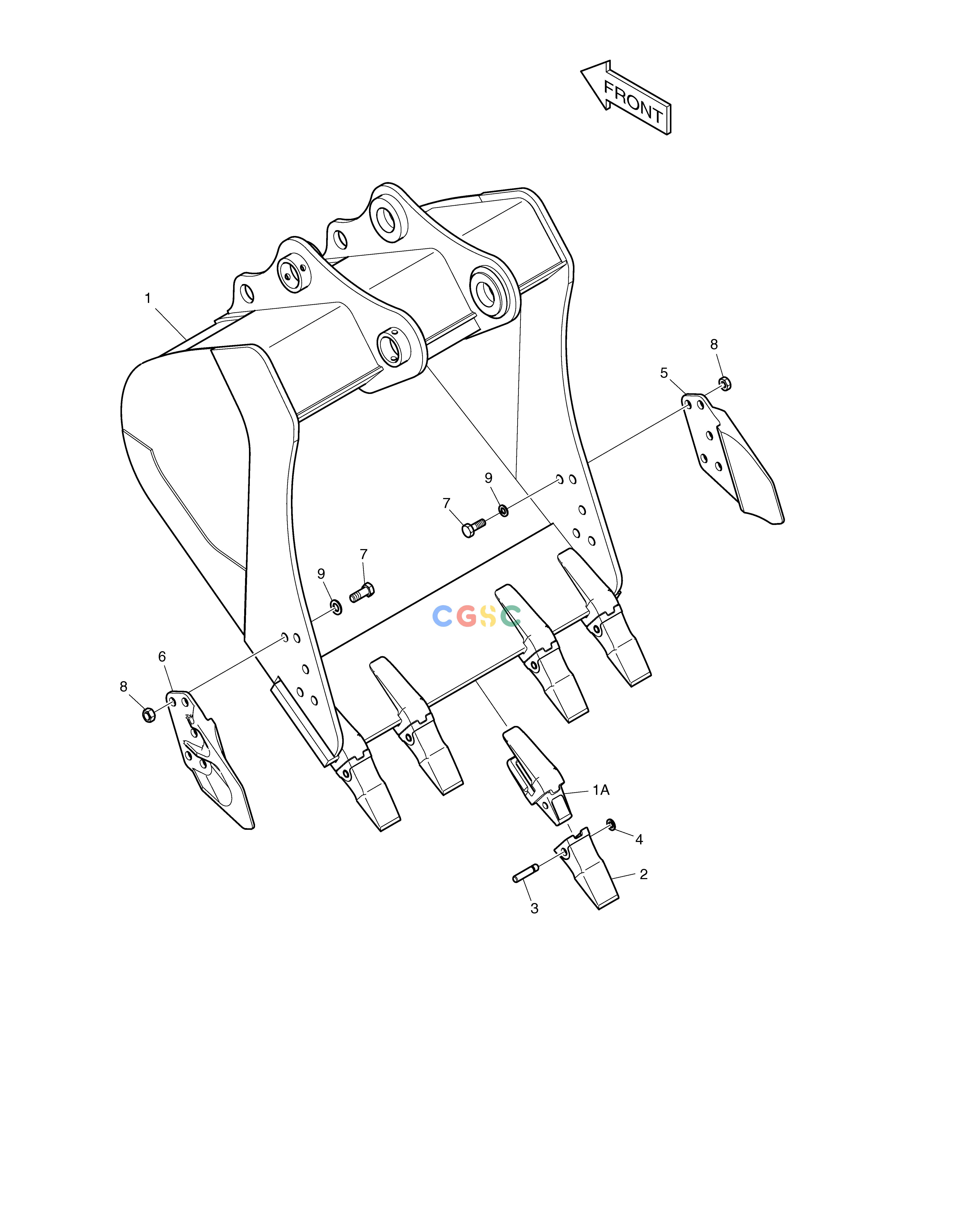 斗山零件查询BUCKET ASS'Y - 1.05㎥ TXC225LC-2 Doosan parts catalog online