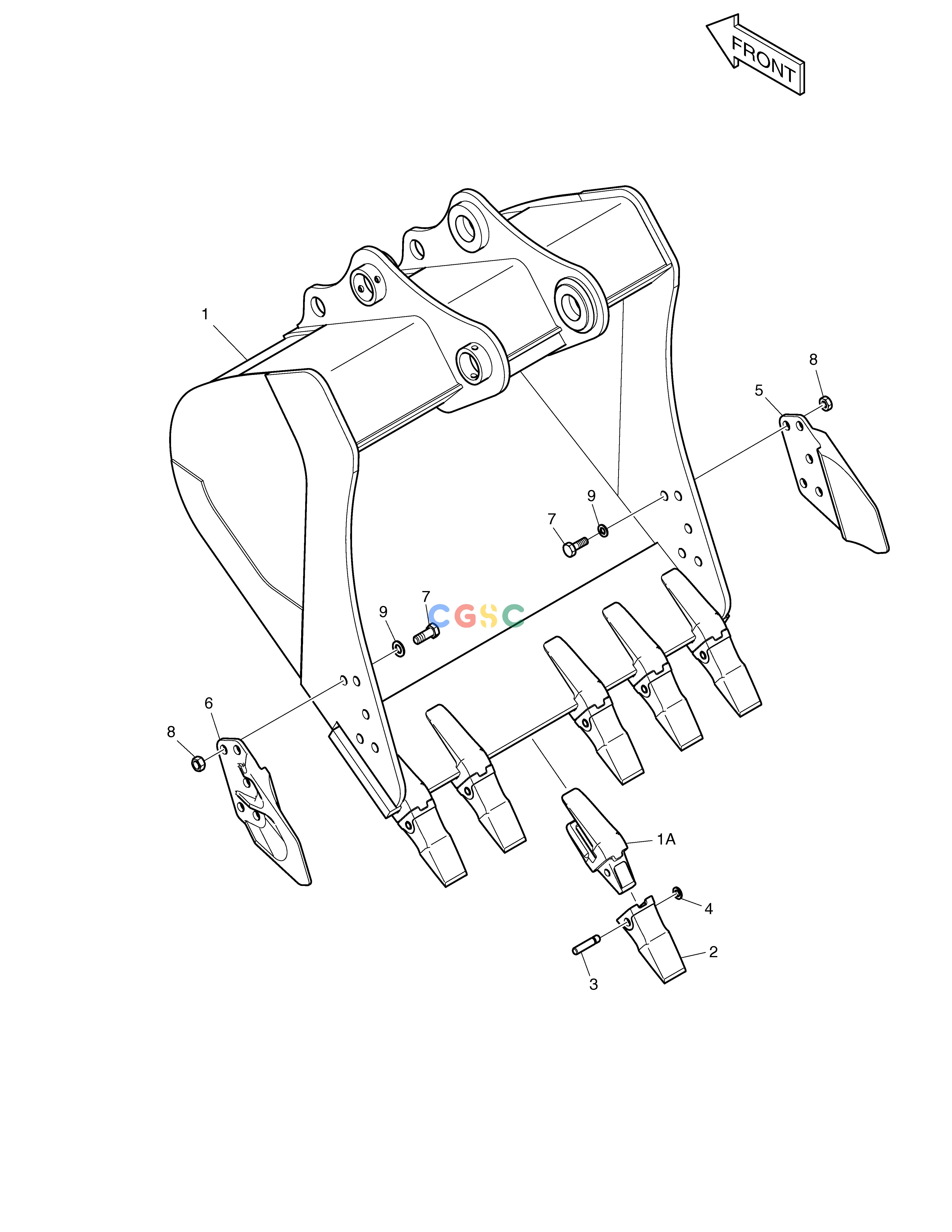 斗山零件查询BUCKET ASS'Y - 1.17m³ TXC225LC-2 Doosan parts catalog online