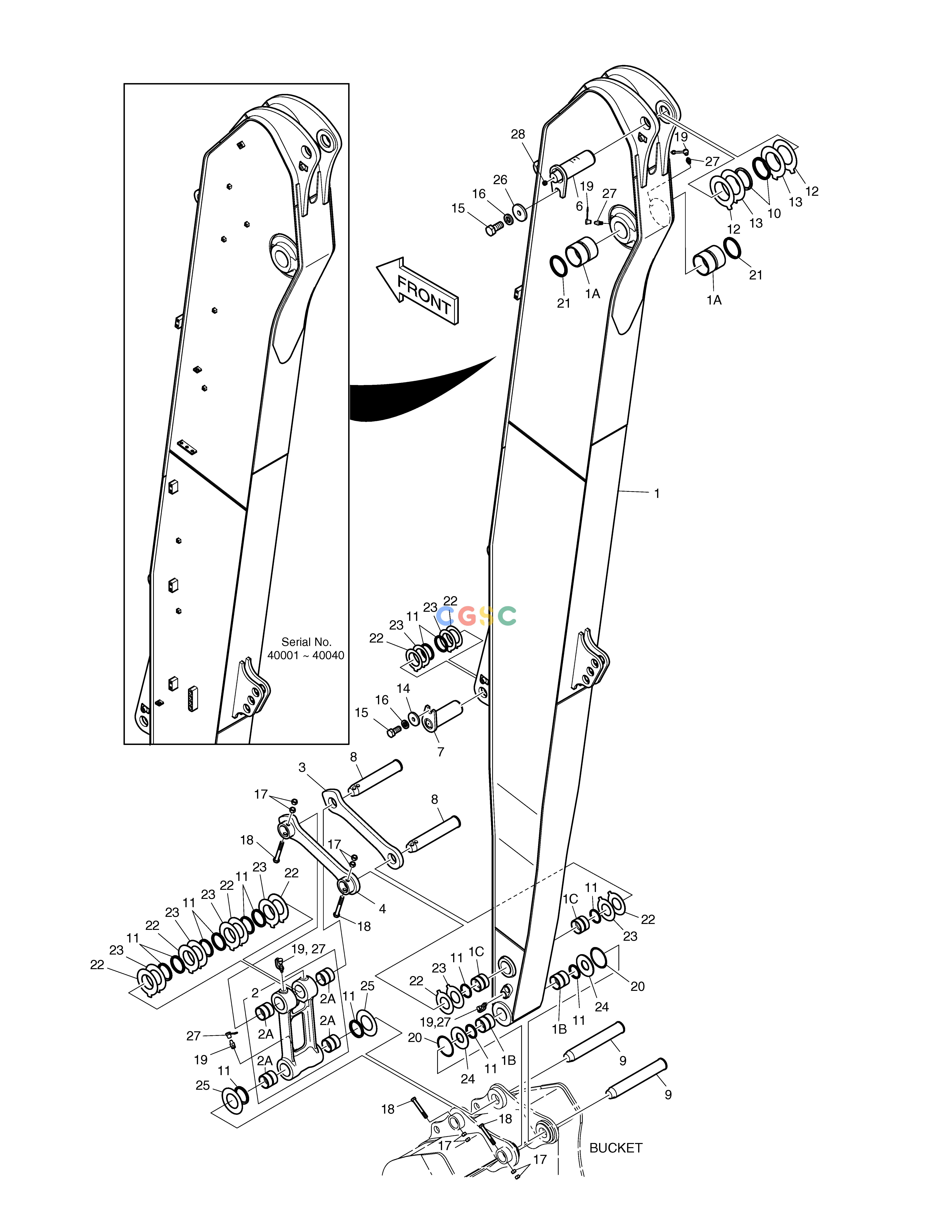 斗山零件查询ARM - 6.2m TXC225LC-2 Doosan parts catalog online