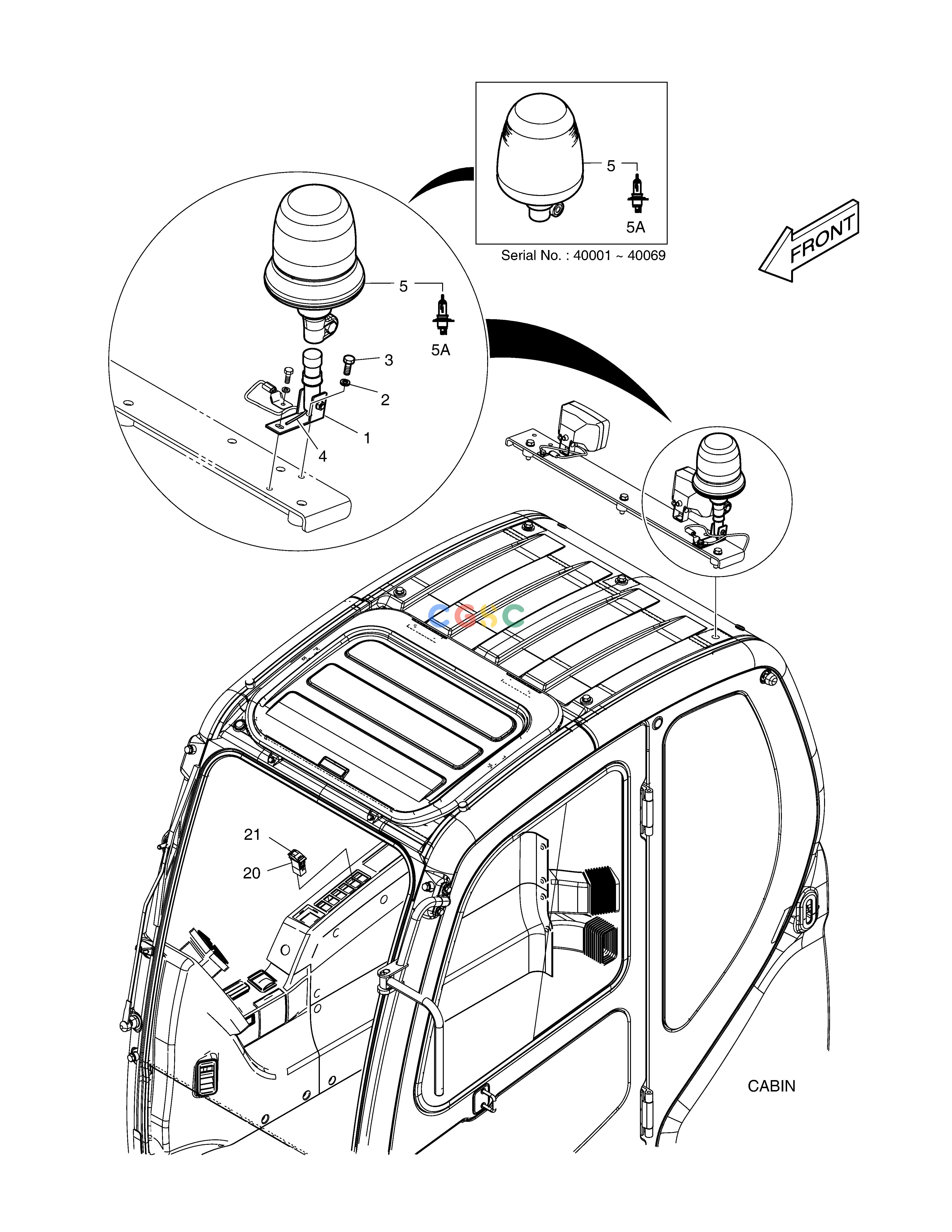 斗山零件查询ROTATING BEACON TXC225LC-2 Doosan parts catalog online