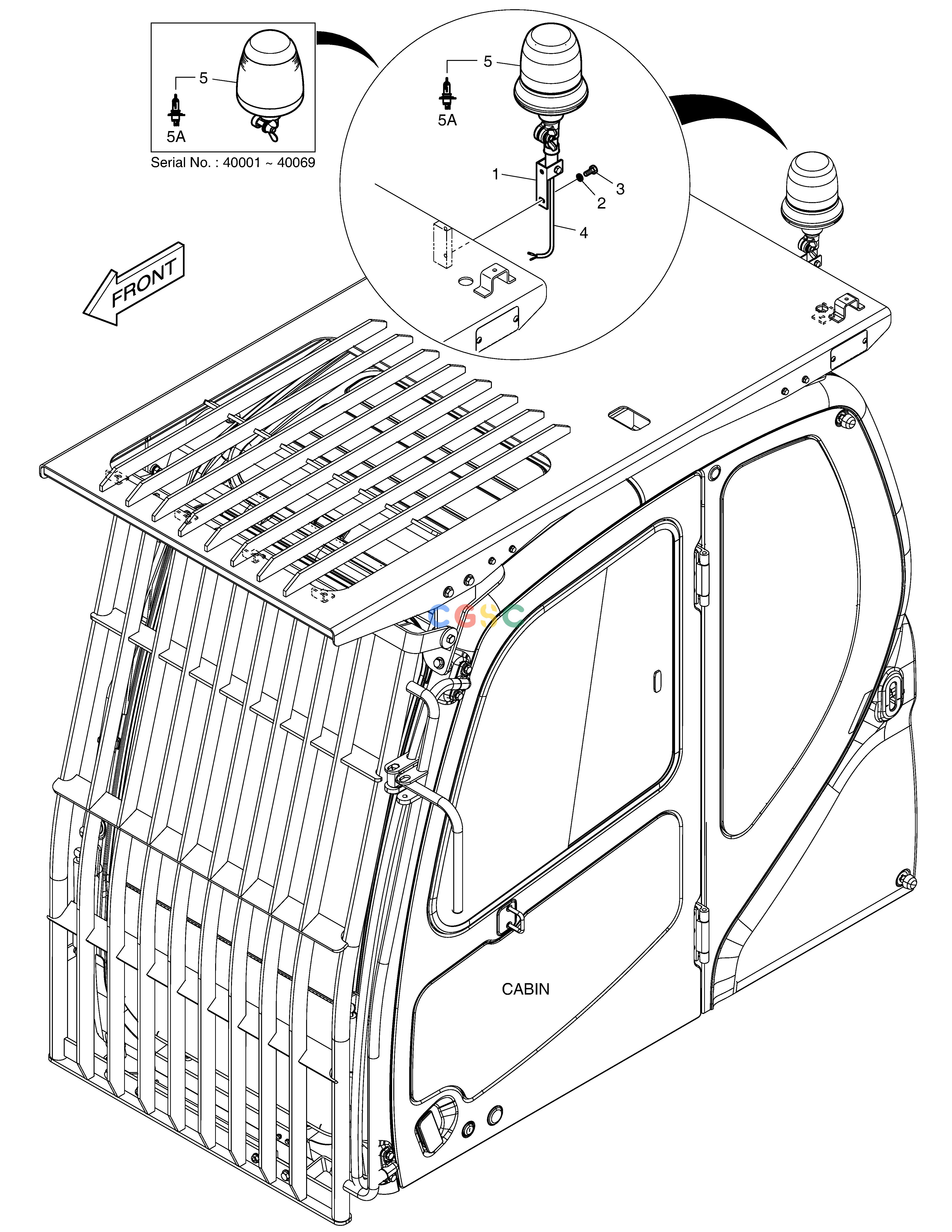 斗山零件查询ROTATING BEACON-WITH FOGS TXC225LC-2 Doosan parts catalog online