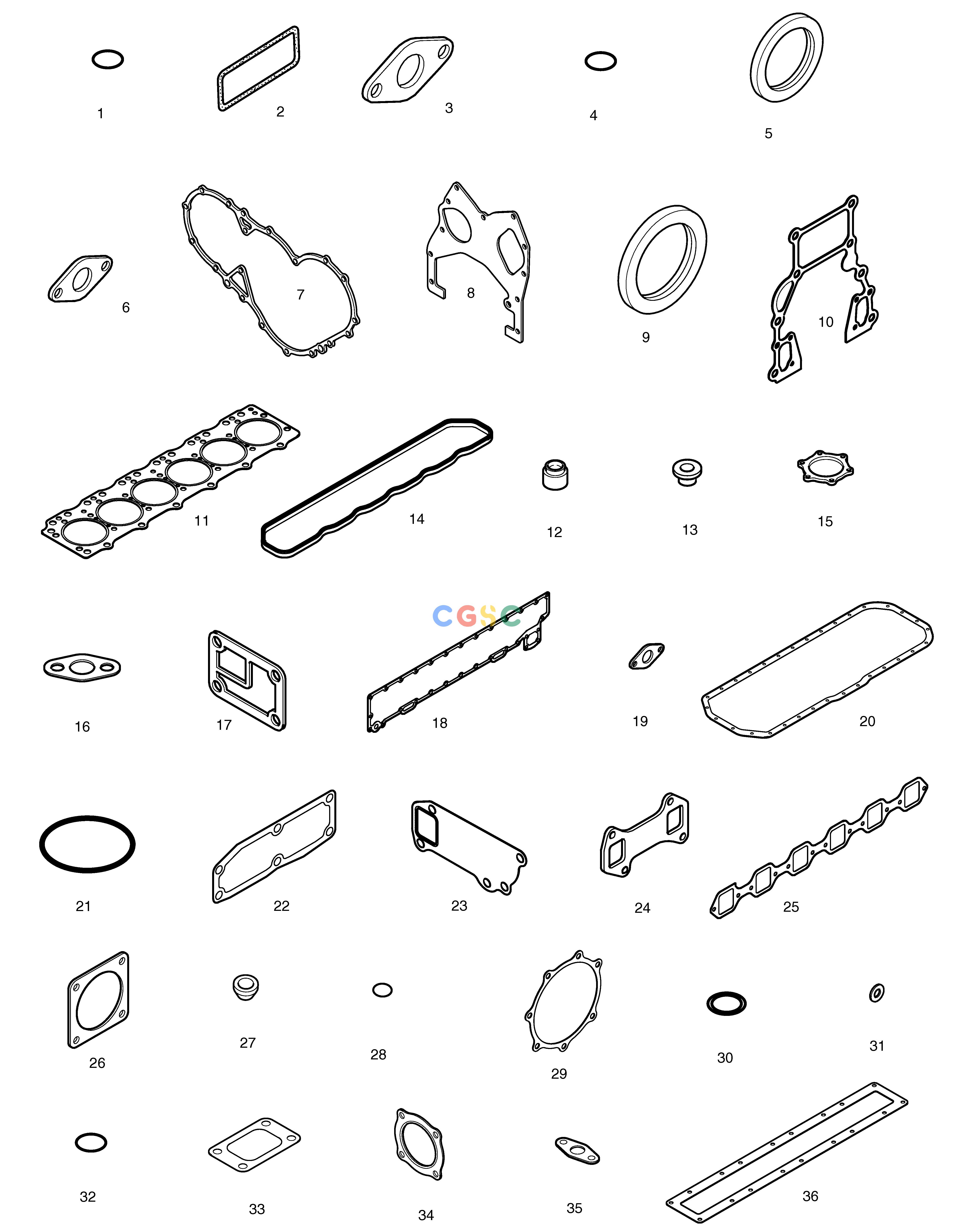 斗山零件查询OVER HAUL GASKET KIT-ALL SOLAR 220LC-6 Doosan parts catalog online