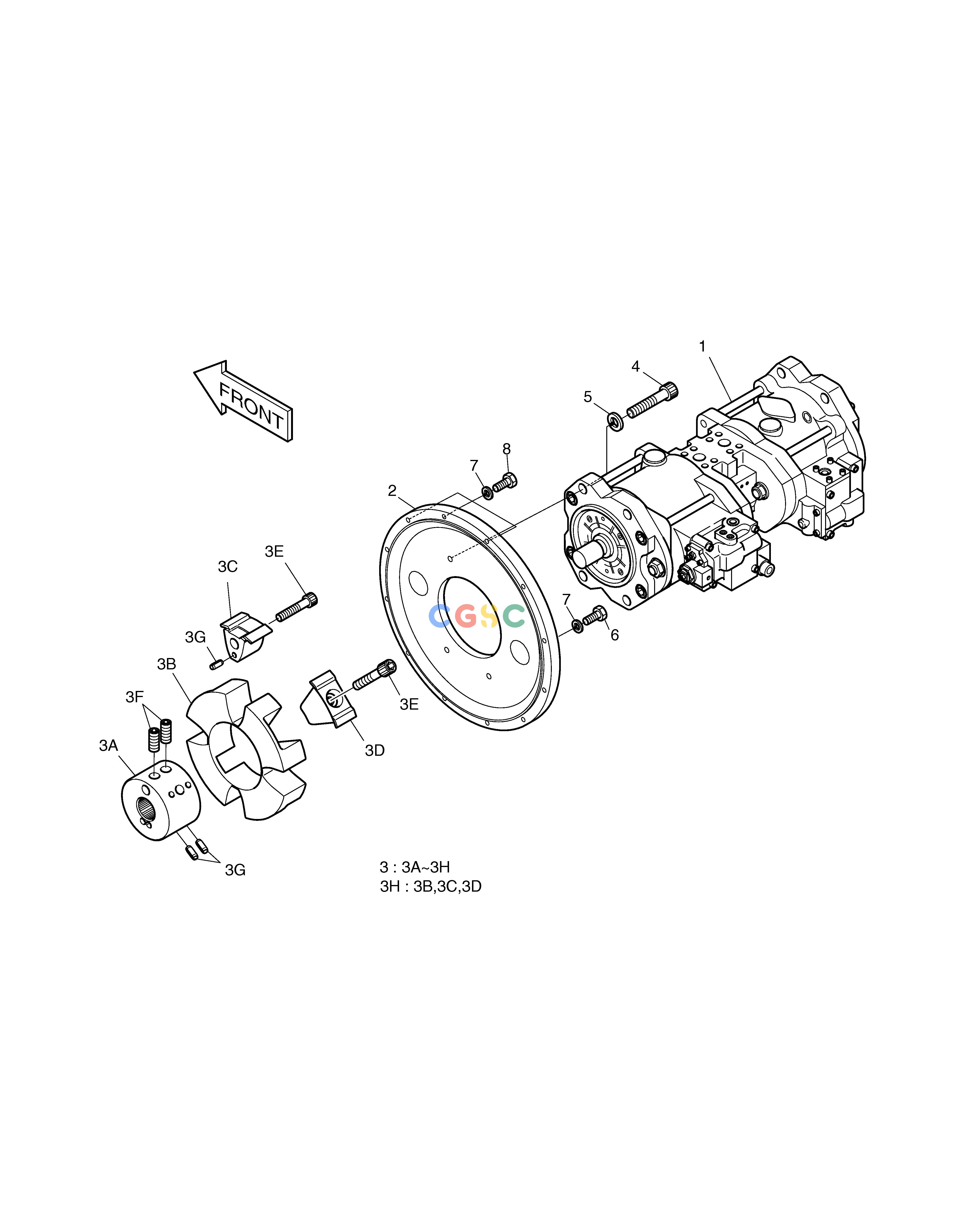 斗山零件查询PUMP INSTALLATION SOLAR 220LC-6 Doosan parts catalog online