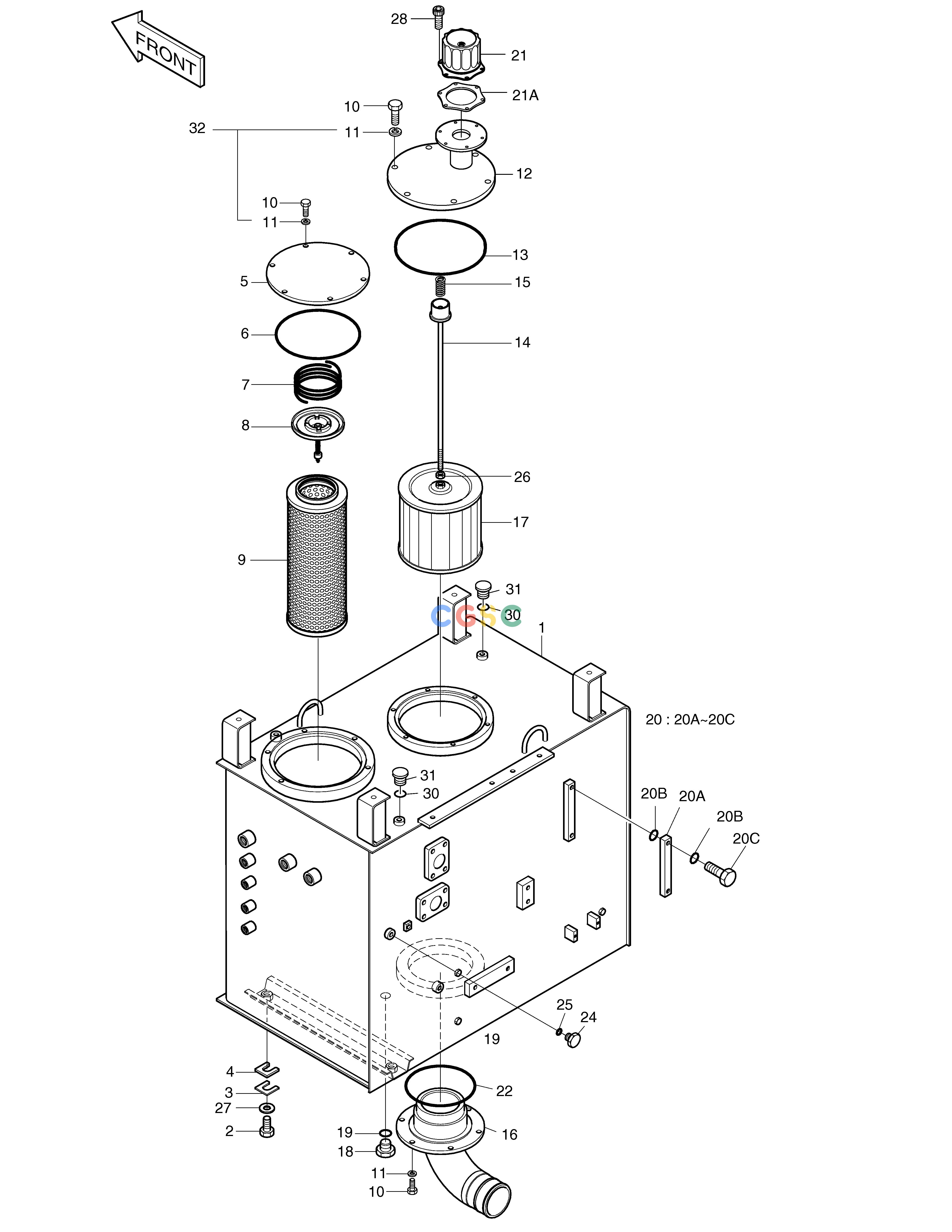 斗山零件查询OIL TANK SOLAR 220LC-6 Doosan parts catalog online