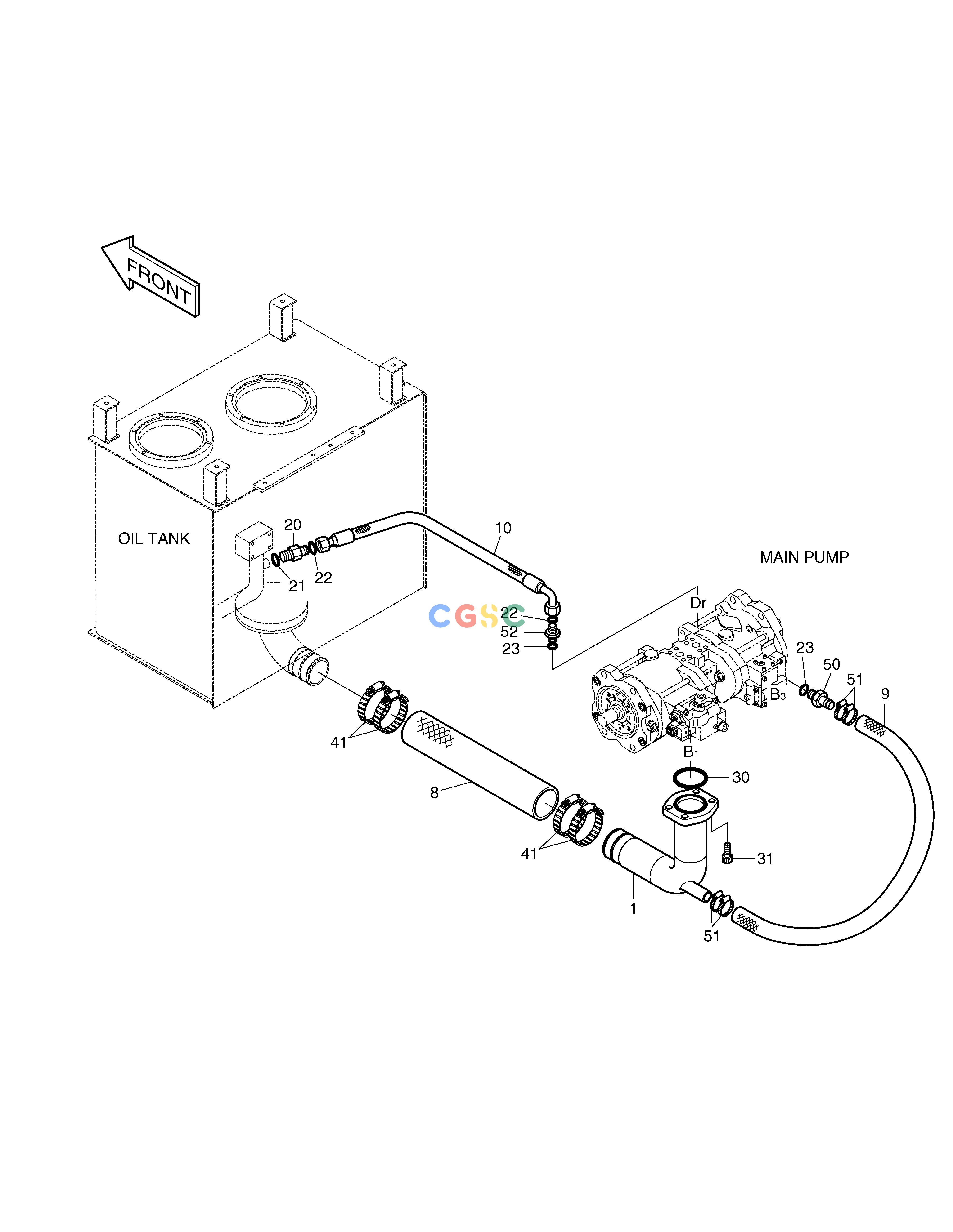斗山零件查询OIL COOLER PIPING(2) SOLAR 220LC-6 Doosan parts catalog online