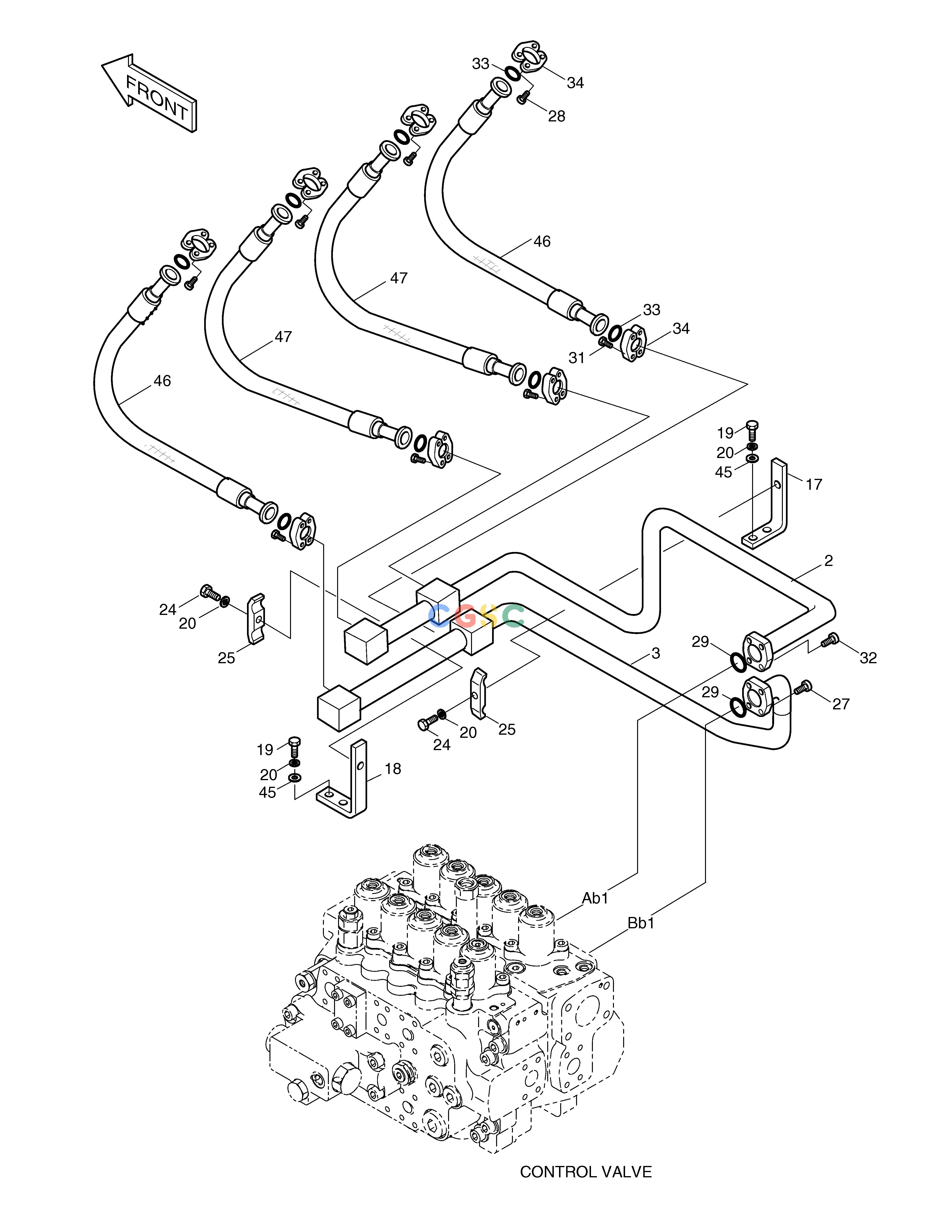 斗山零件查询MAIN PIPING(2)-BOOM SOLAR 220LC-6 Doosan parts catalog online