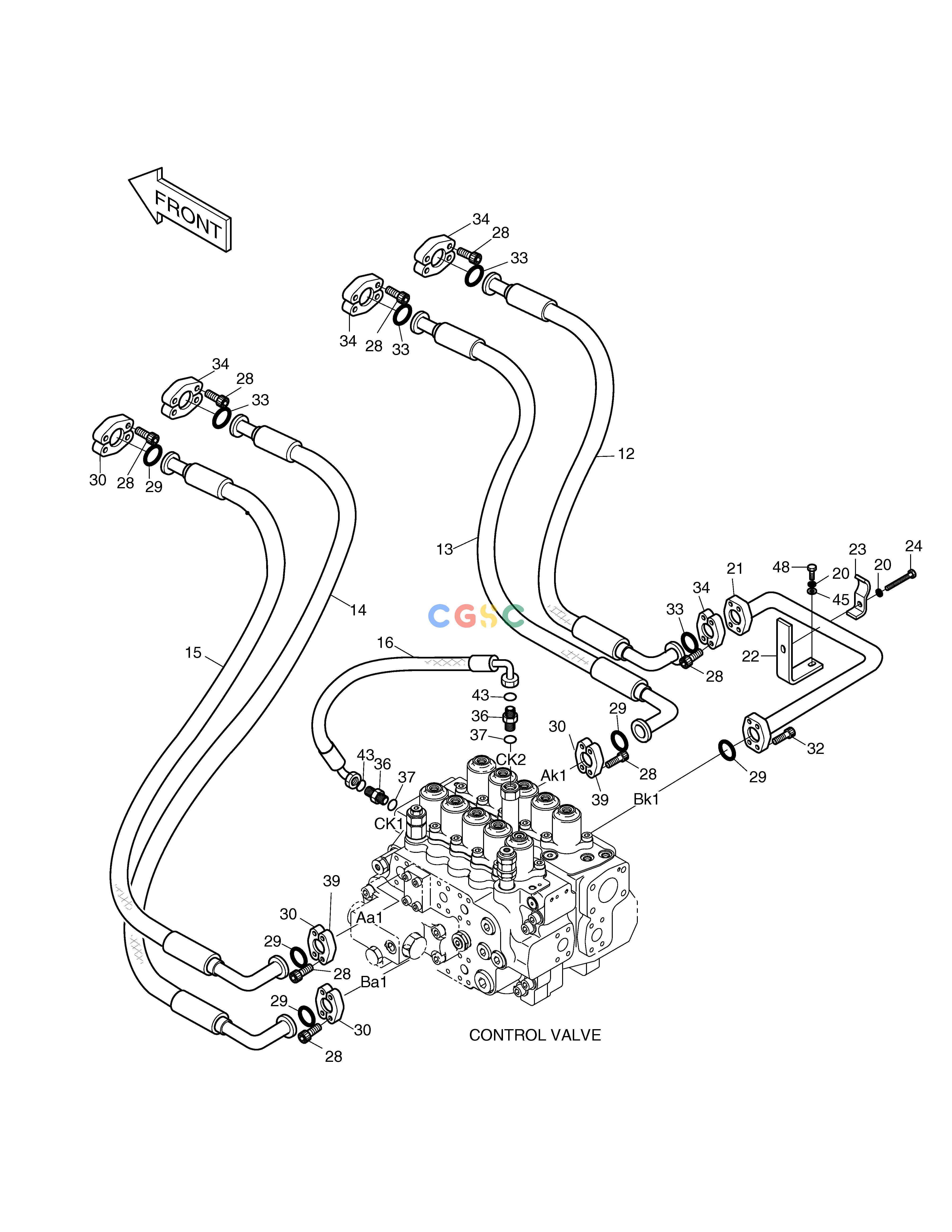 斗山零件查询MAIN PIPING(3)-ARM,BUCKET SOLAR 220LC-6 Doosan parts catalog online