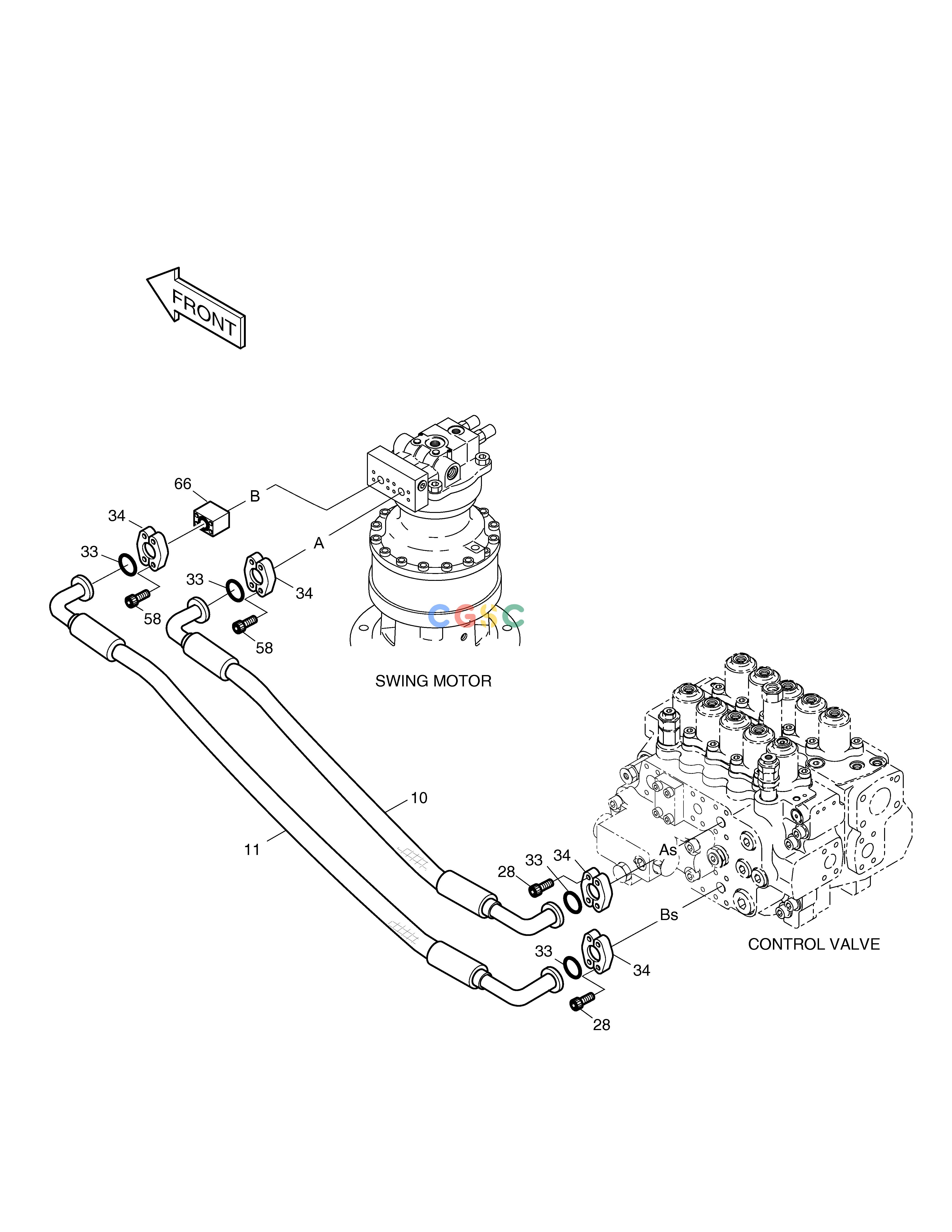 斗山零件查询MAIN PIPING(4)-SWING SOLAR 220LC-6 Doosan parts catalog online
