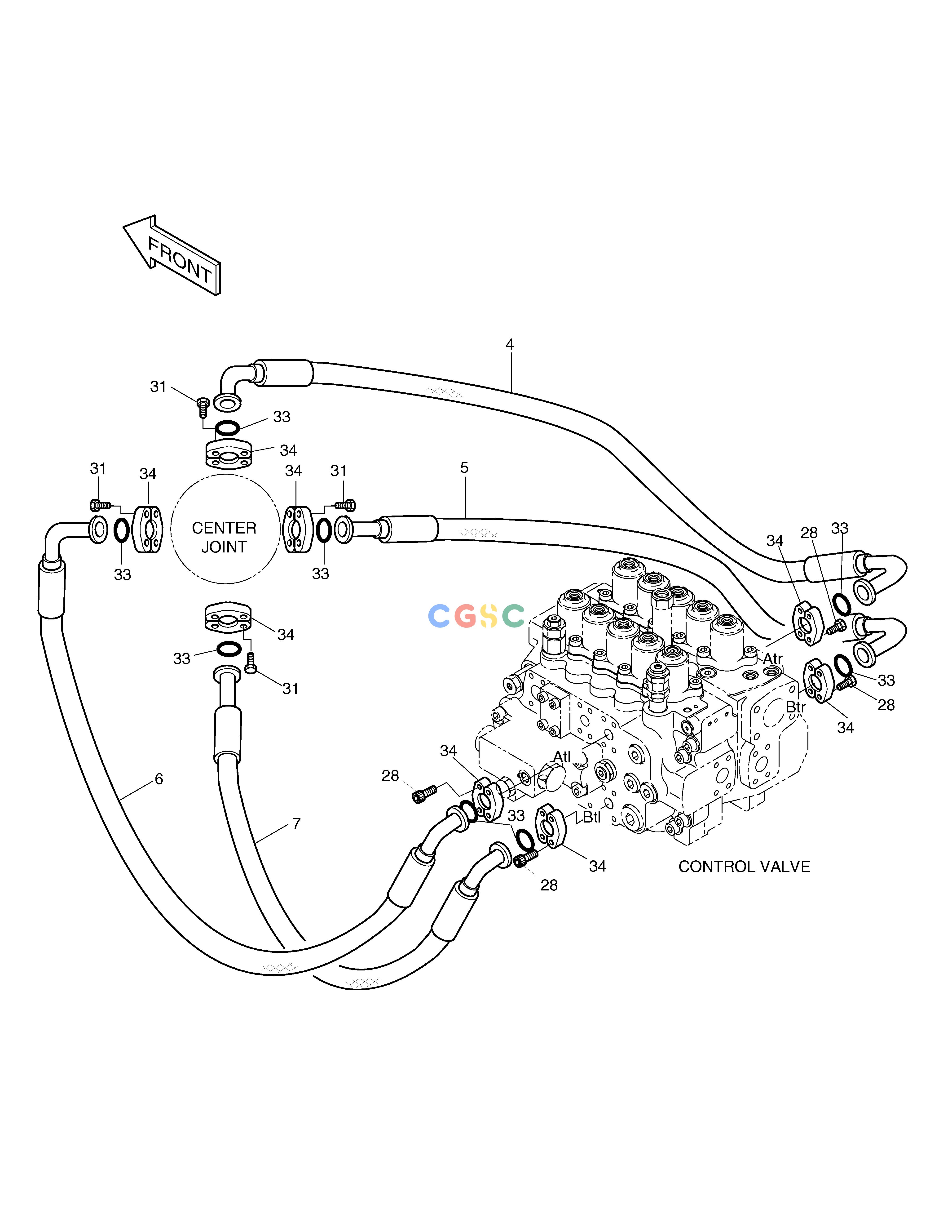 斗山零件查询MAIN PIPING(5)-TRAVEL SOLAR 220LC-6 Doosan parts catalog online