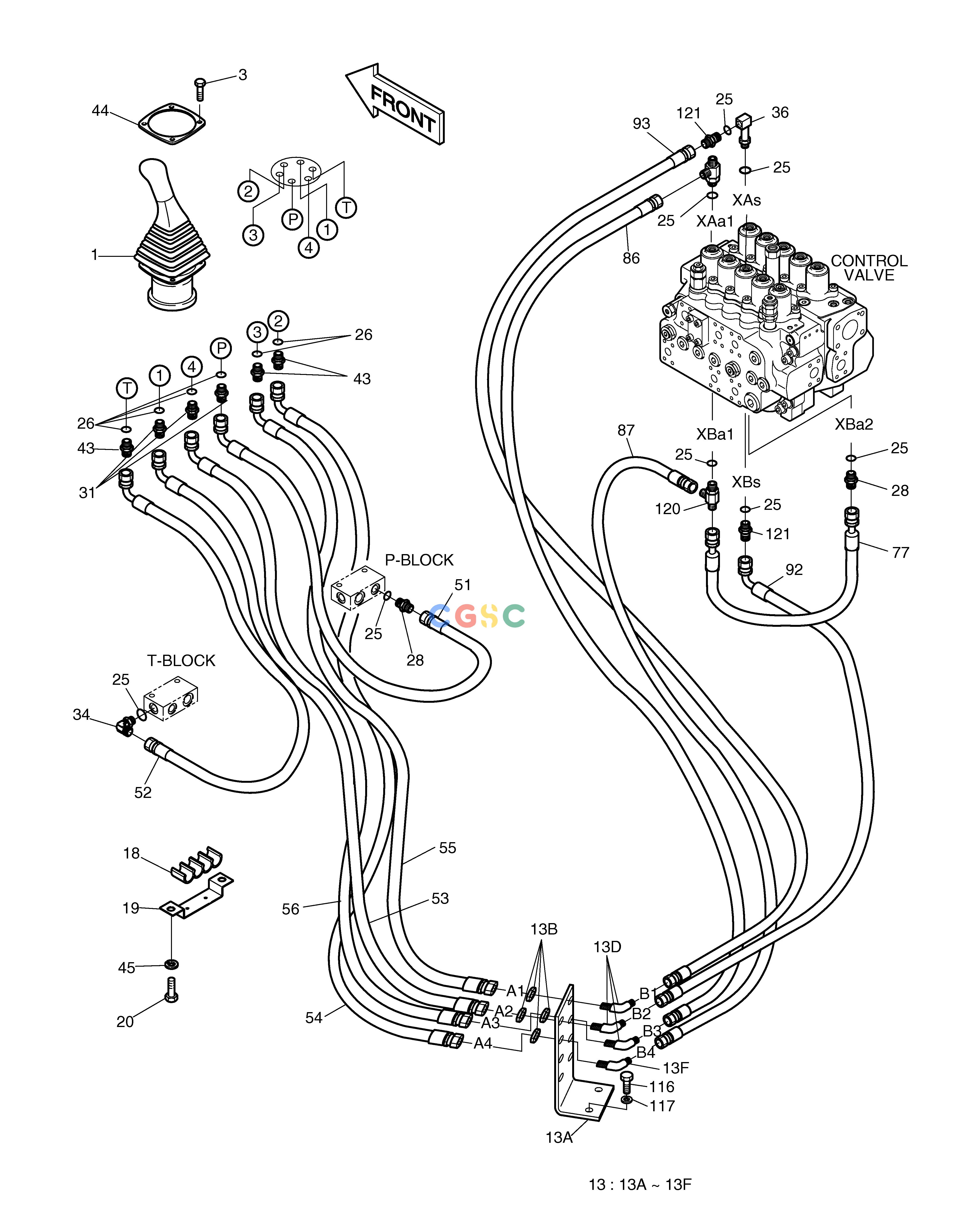 斗山零件查询PILOT PIPING(4) SOLAR 220LC-6 Doosan parts catalog online
