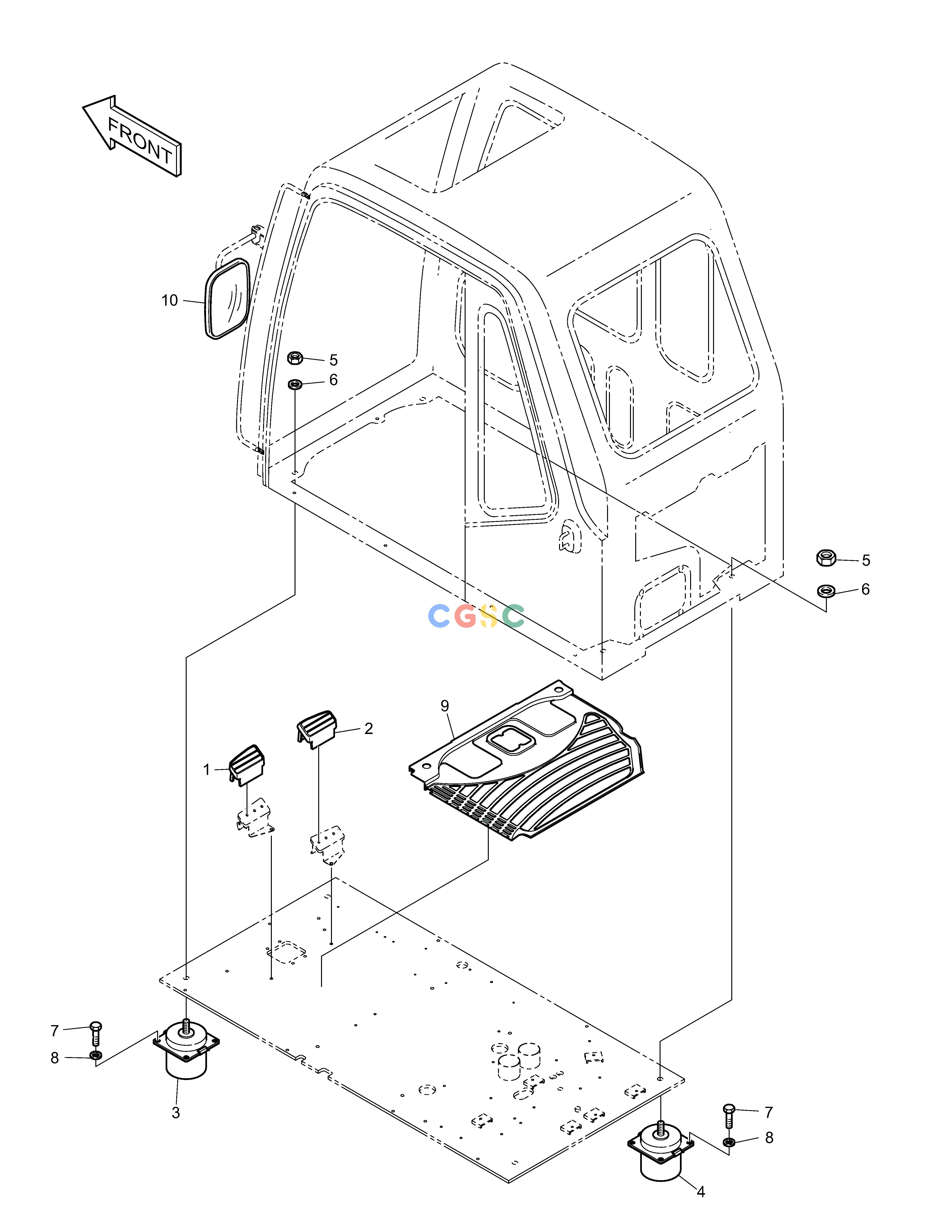 斗山零件查询CABIN MOUNT ASS'Y SOLAR 220LC-6 Doosan parts catalog online