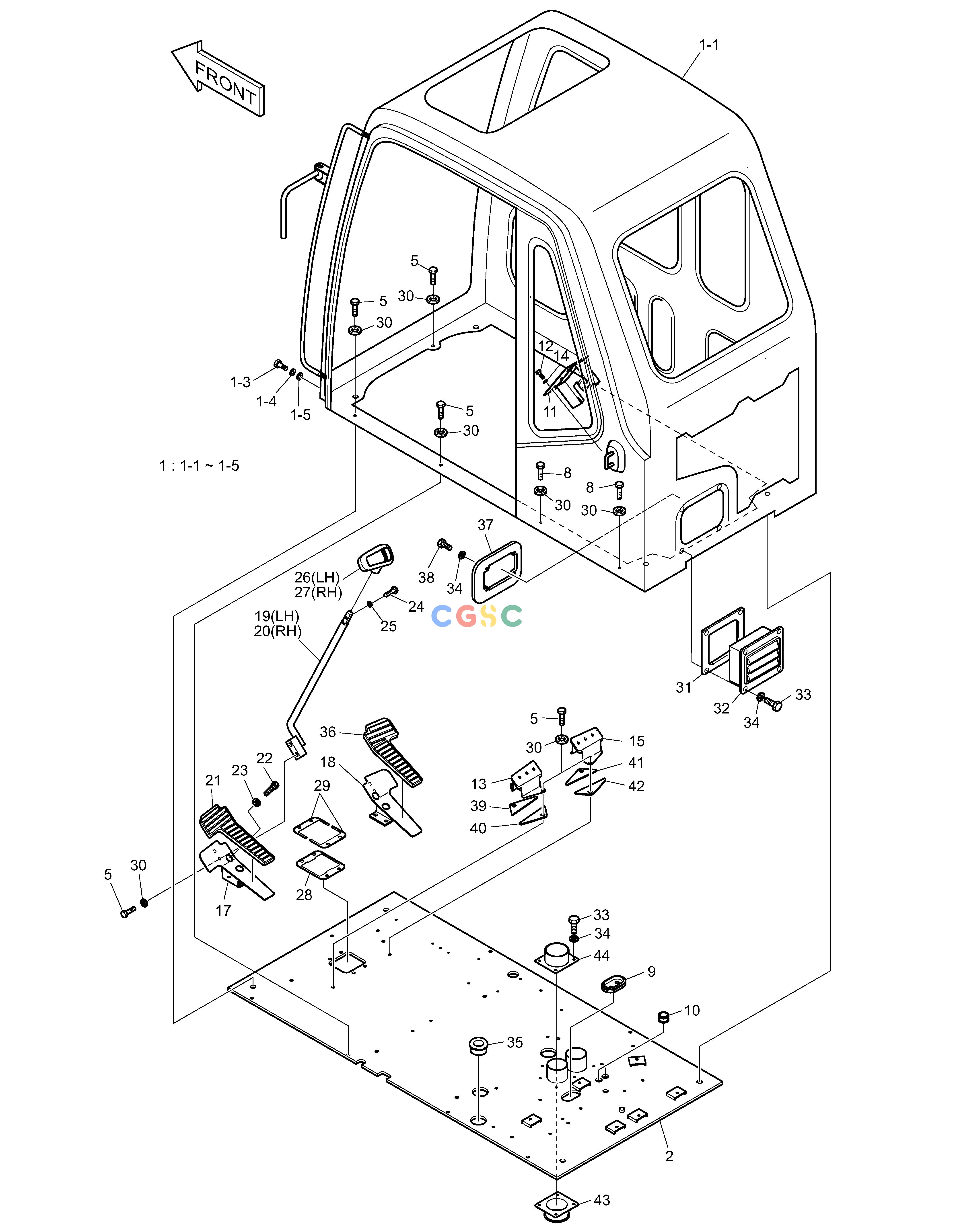 斗山零件查询CABIN ASS'Y SOLAR 220LC-6 Doosan parts catalog online