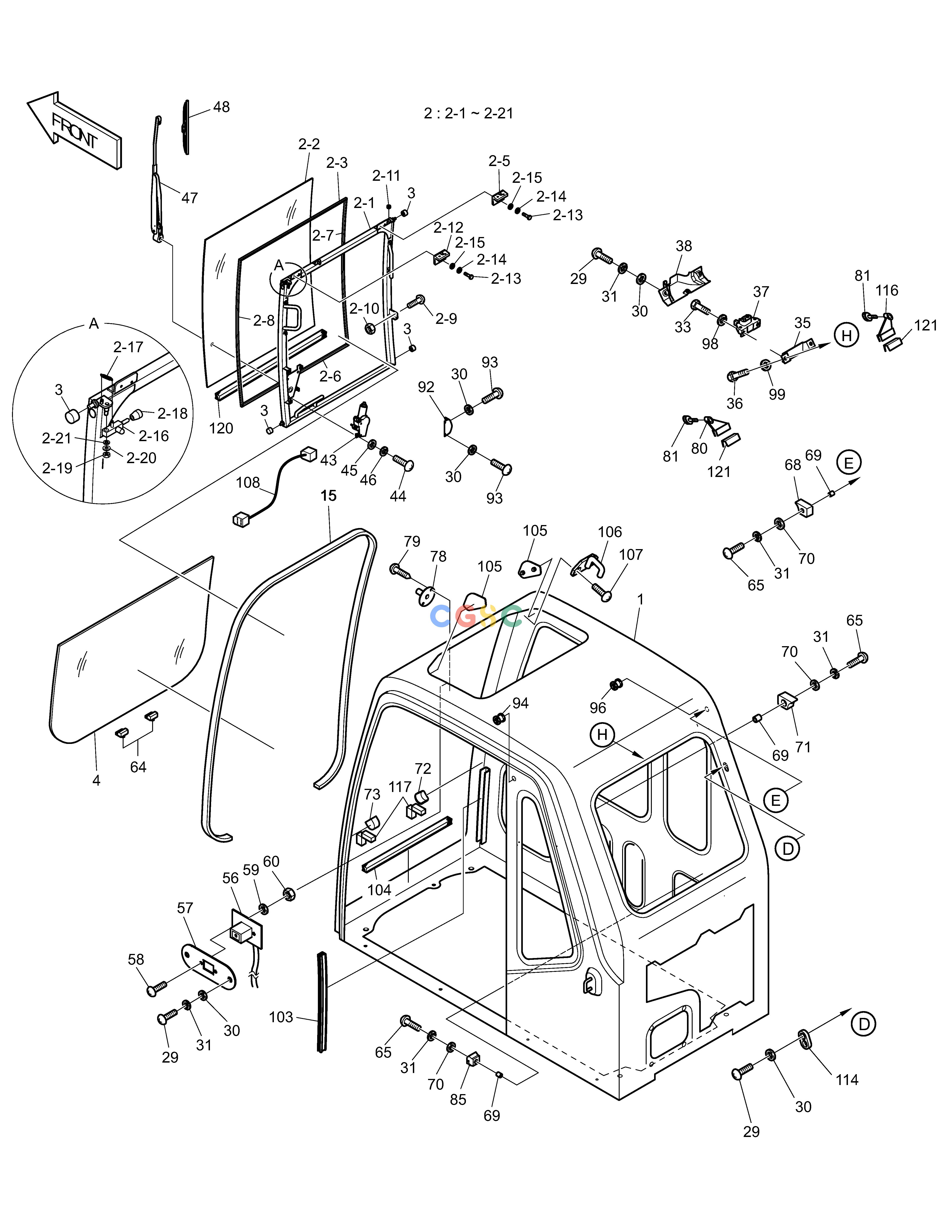 斗山零件查询CABIN(1) SOLAR 220LC-6 Doosan parts catalog online
