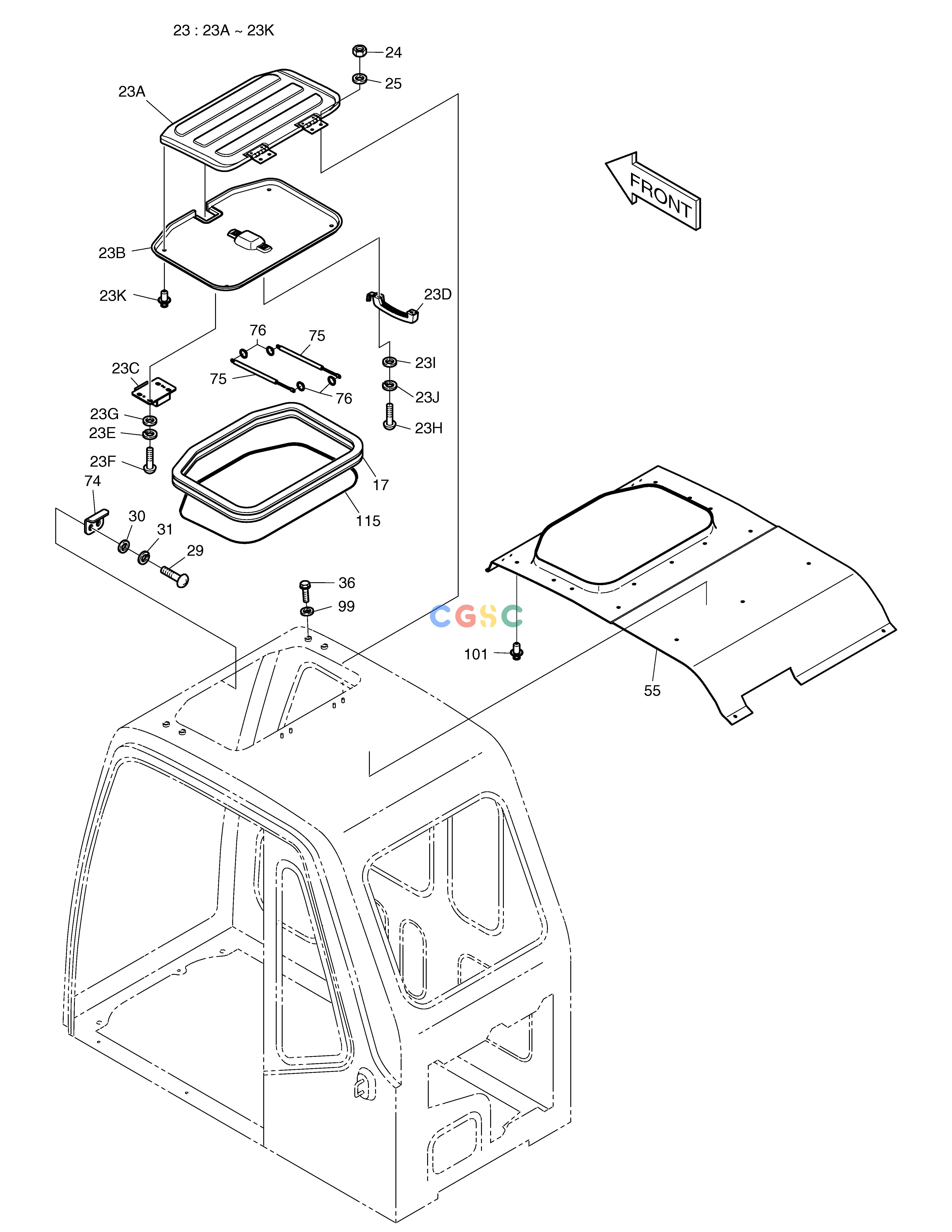 斗山零件查询CABIN(4) SOLAR 220LC-6 Doosan parts catalog online