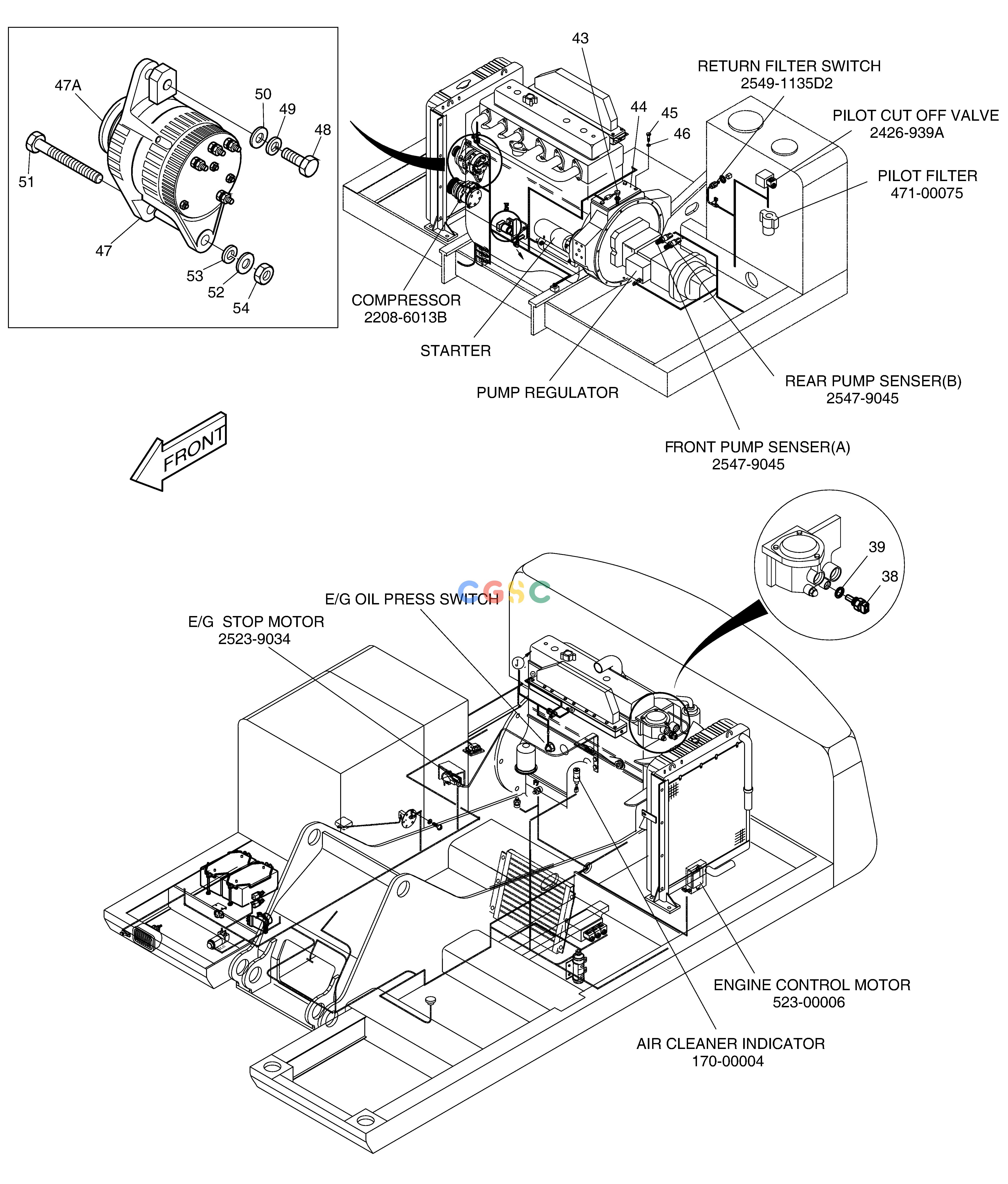 斗山零件查询ELECTRIC PARTS(5)-ENGINE SOLAR 220LC-6 Doosan parts catalog online