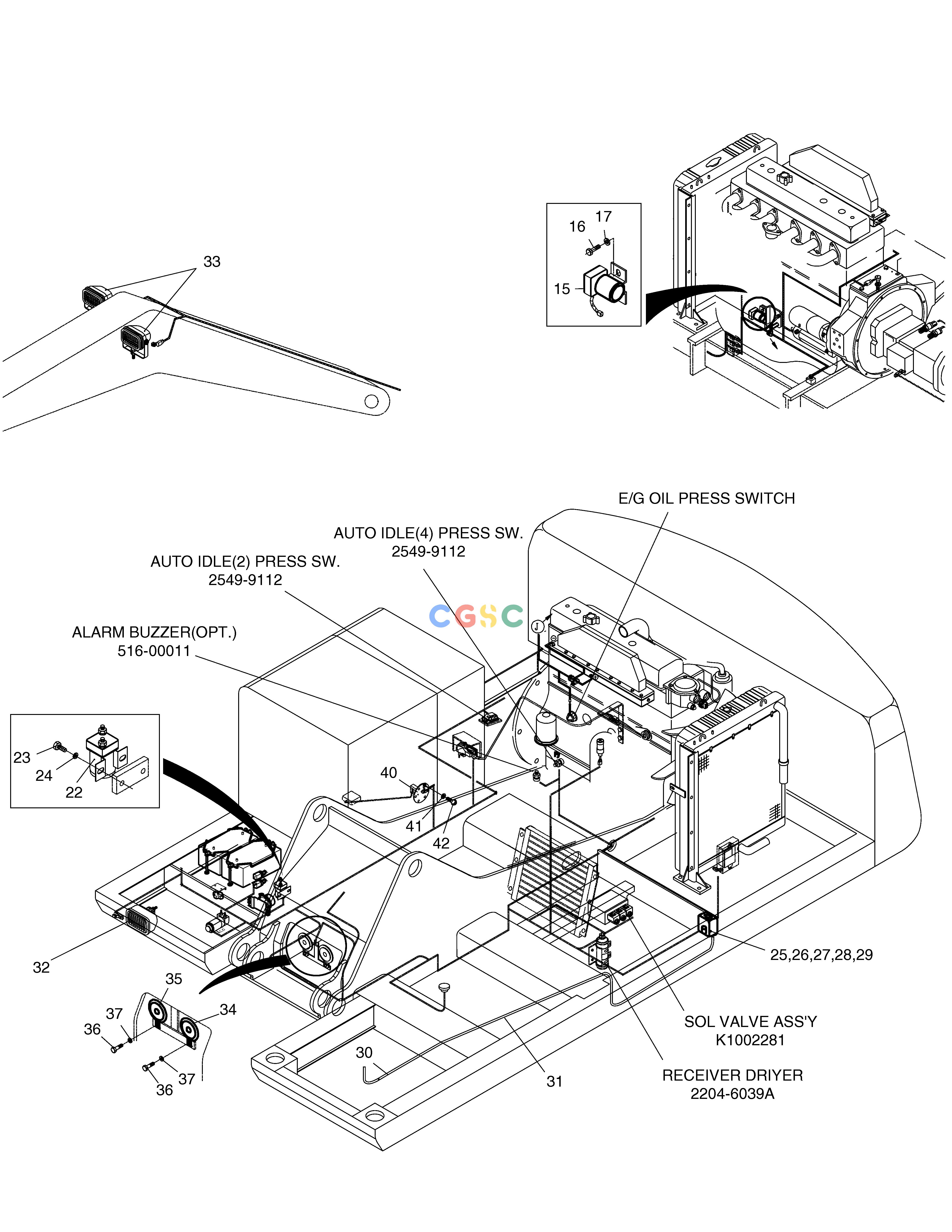 斗山零件查询ELECTRIC PARTS(6)-RELATED PARTS SOLAR 220LC-6 Doosan parts catalog online