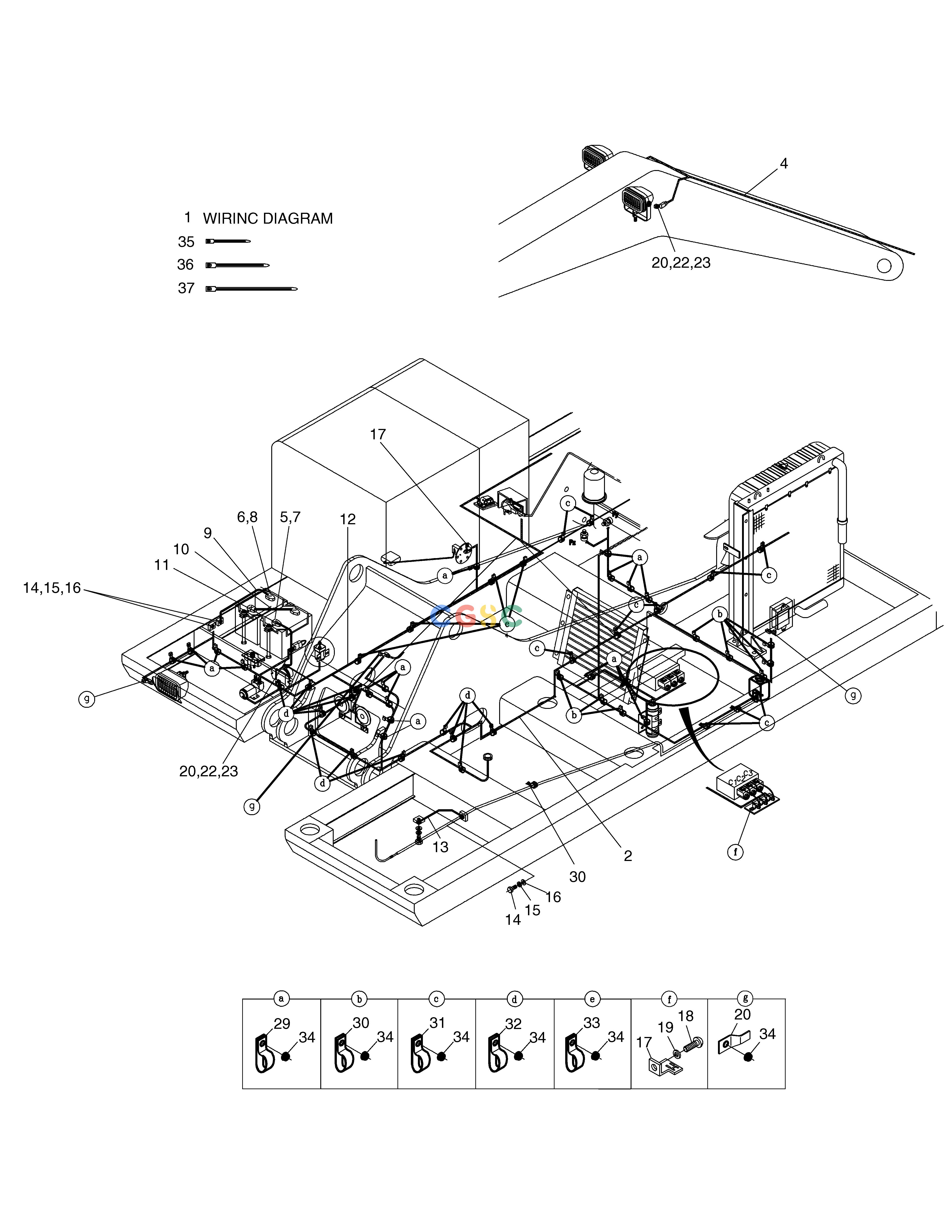 斗山零件查询ELECTRIC WIRING(1)-RELATED PARTS SOLAR 220LC-6 Doosan parts catalog online