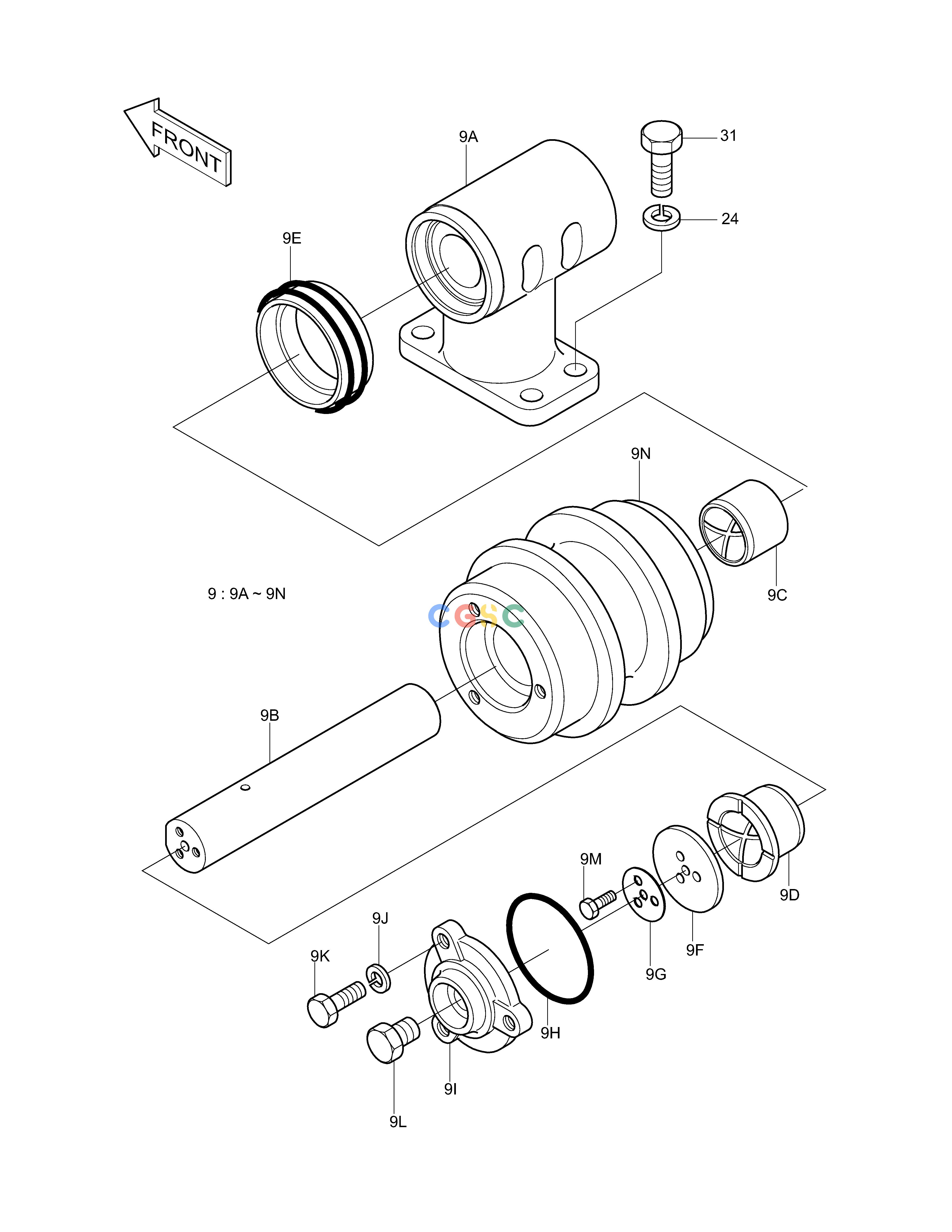 斗山零件查询UPPER ROLLER SOLAR 220LC-6 Doosan parts catalog online