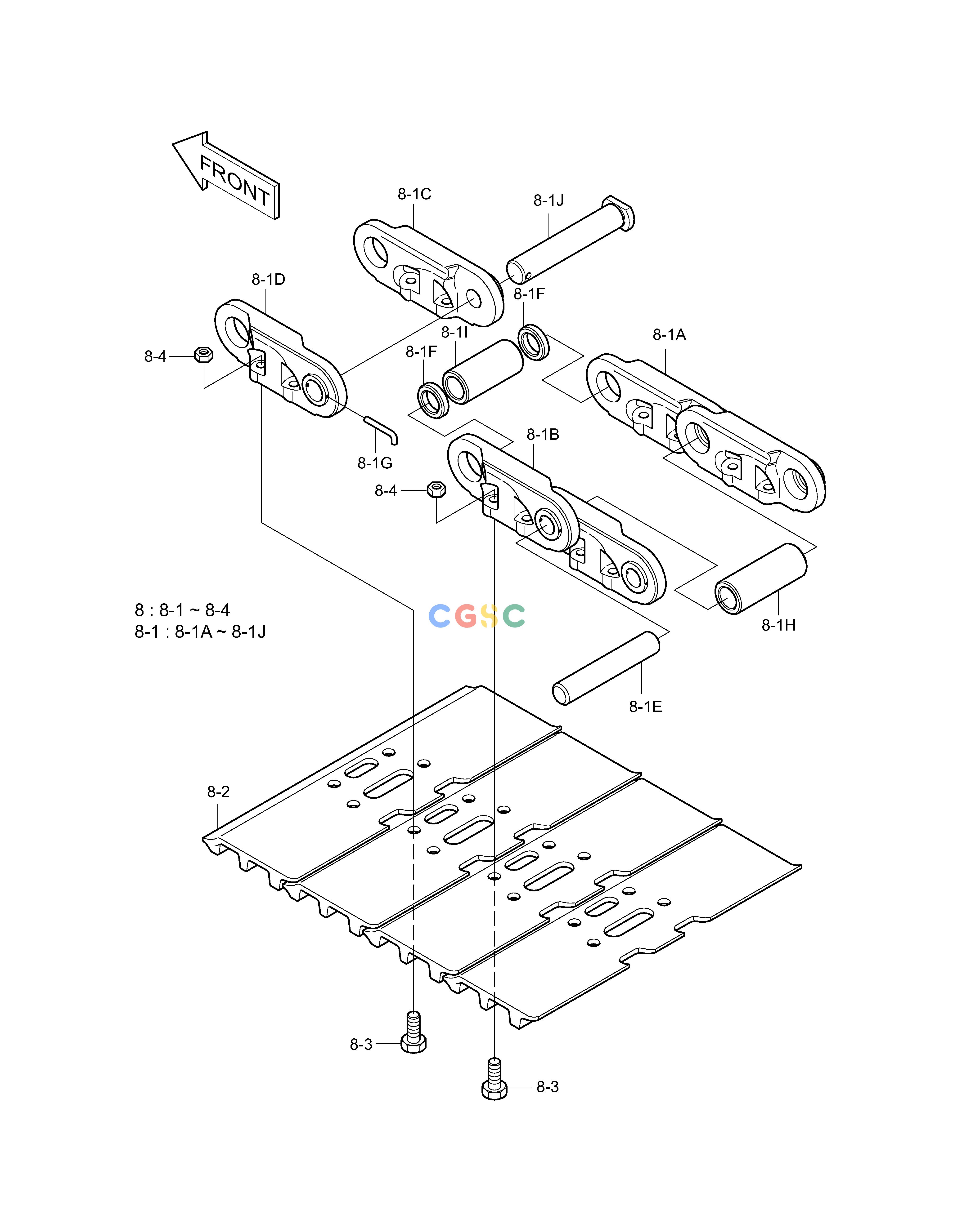 斗山零件查询TRACK SHOE ASS'Y(INI)-600G SOLAR 220LC-6 Doosan parts catalog online