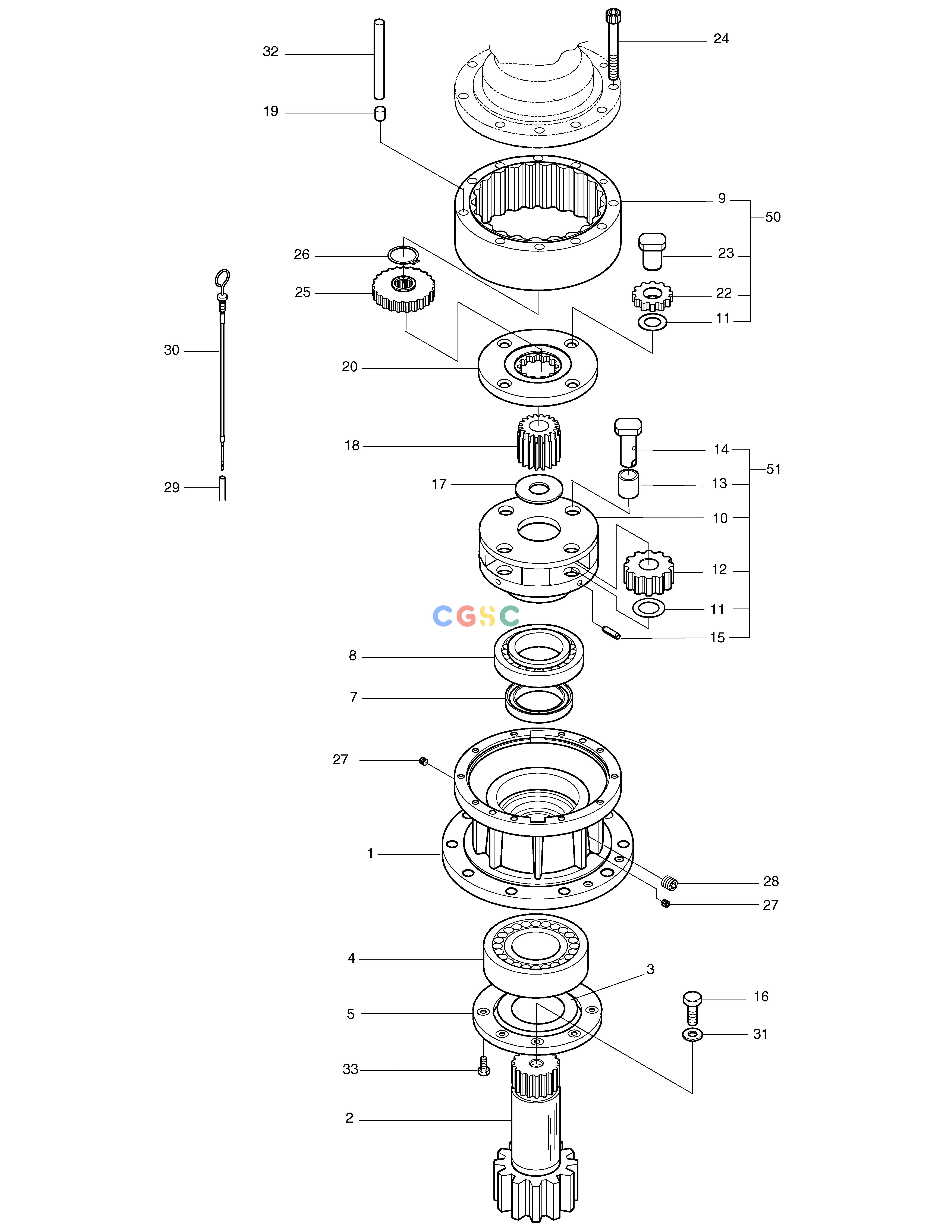 斗山零件查询SWING REDUCTION GEAR SOLAR 220LC-6 Doosan parts catalog online