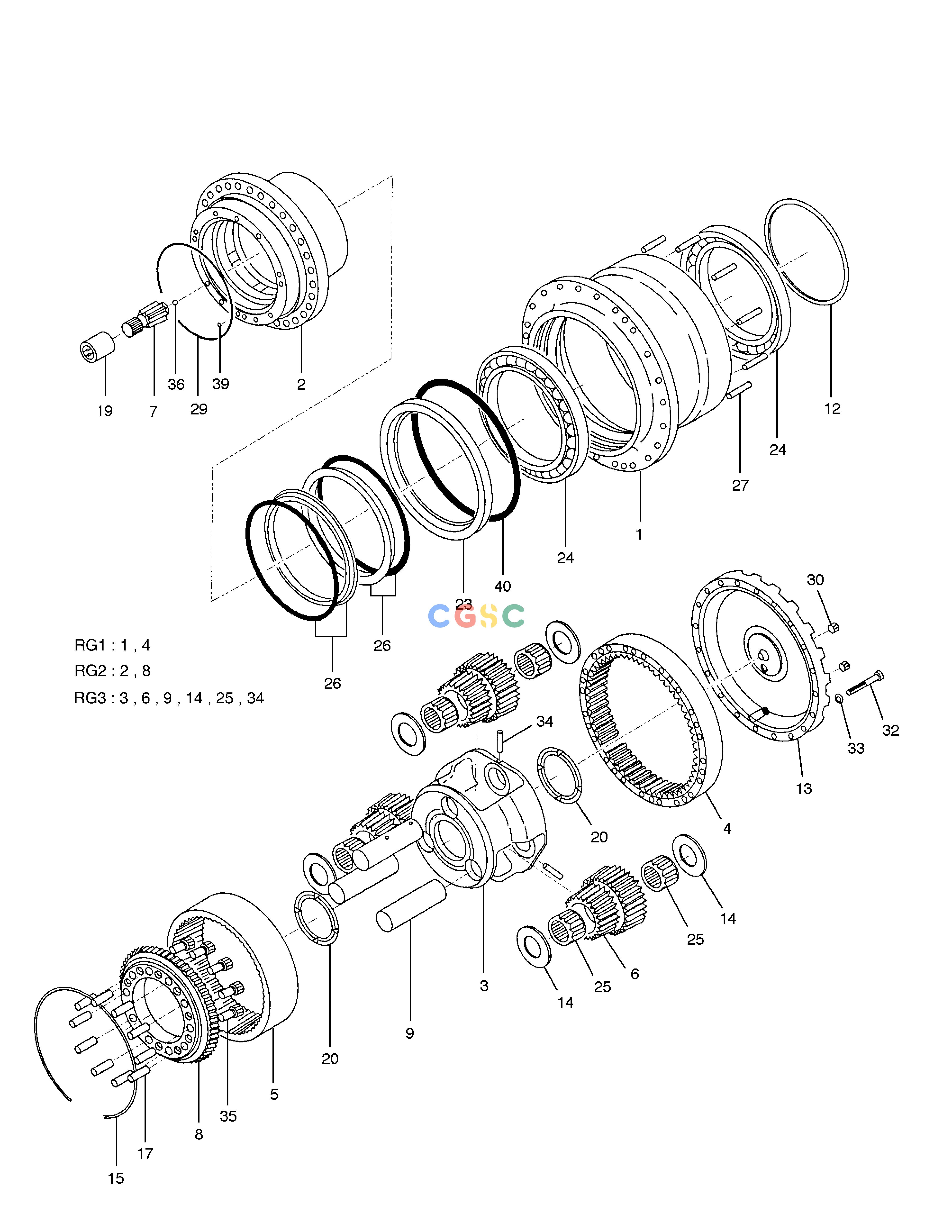 斗山零件查询TRAVEL REDUCTION GEAR SOLAR 220LC-6 Doosan parts catalog online