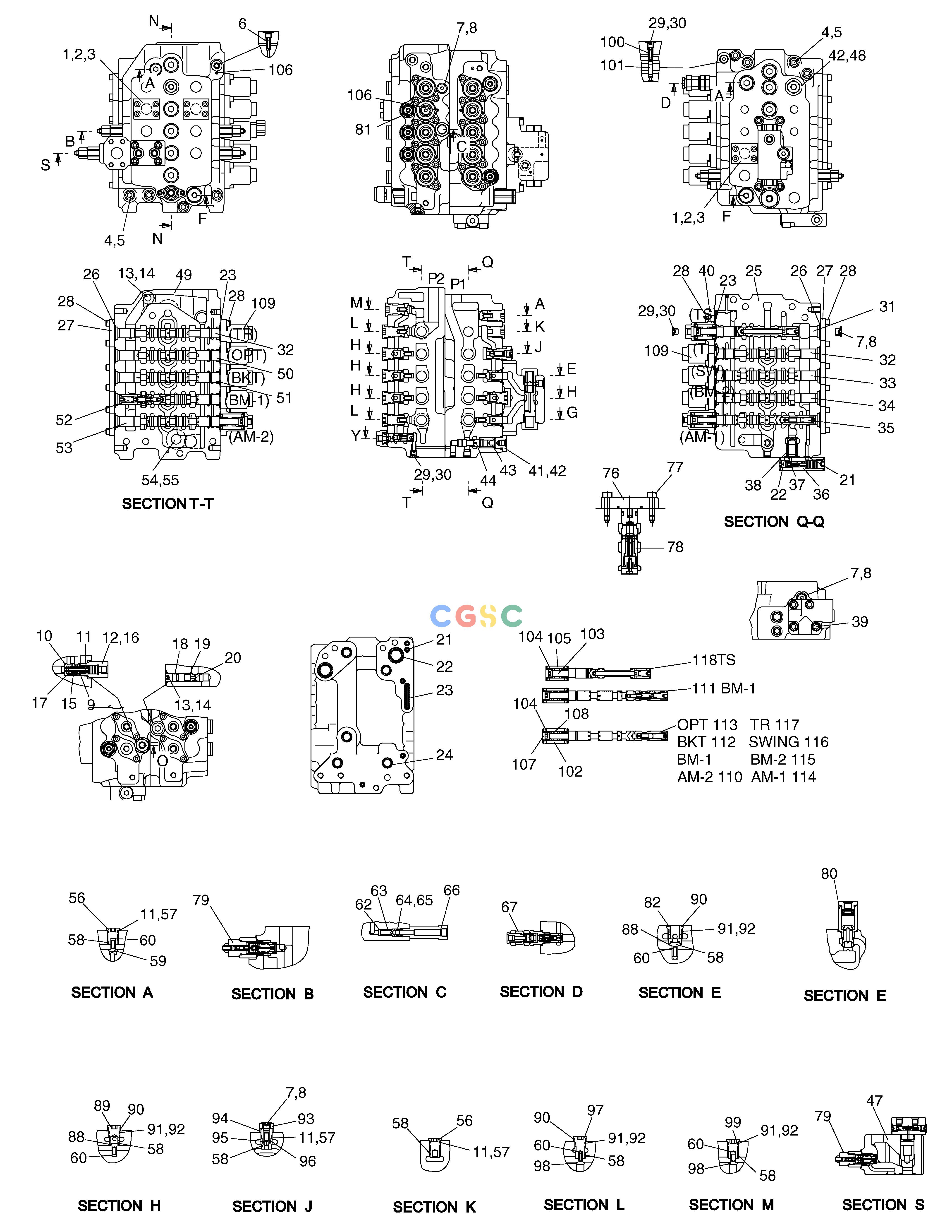 斗山零件查询CONTROL VALVE SOLAR 220LC-6 Doosan parts catalog online